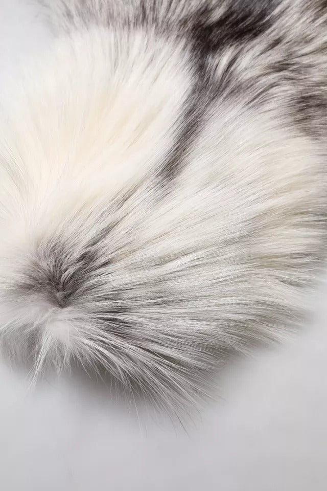 Dolce & Gabbana White Fox Fur Neck Wrap Warmer Winter Scarf Dolce & Gabbana