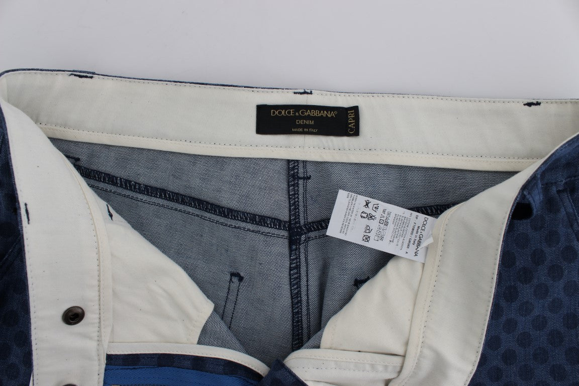 Dolce & Gabbana Polka Dotted Stretch Capri Jeans Dolce & Gabbana