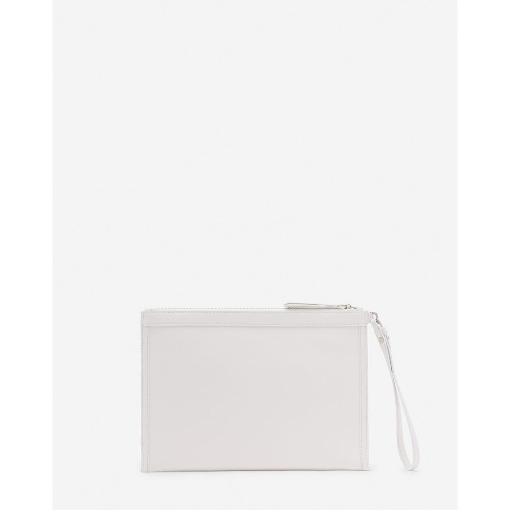 Lanvin White Leather Men Pouch Wallet Lanvin