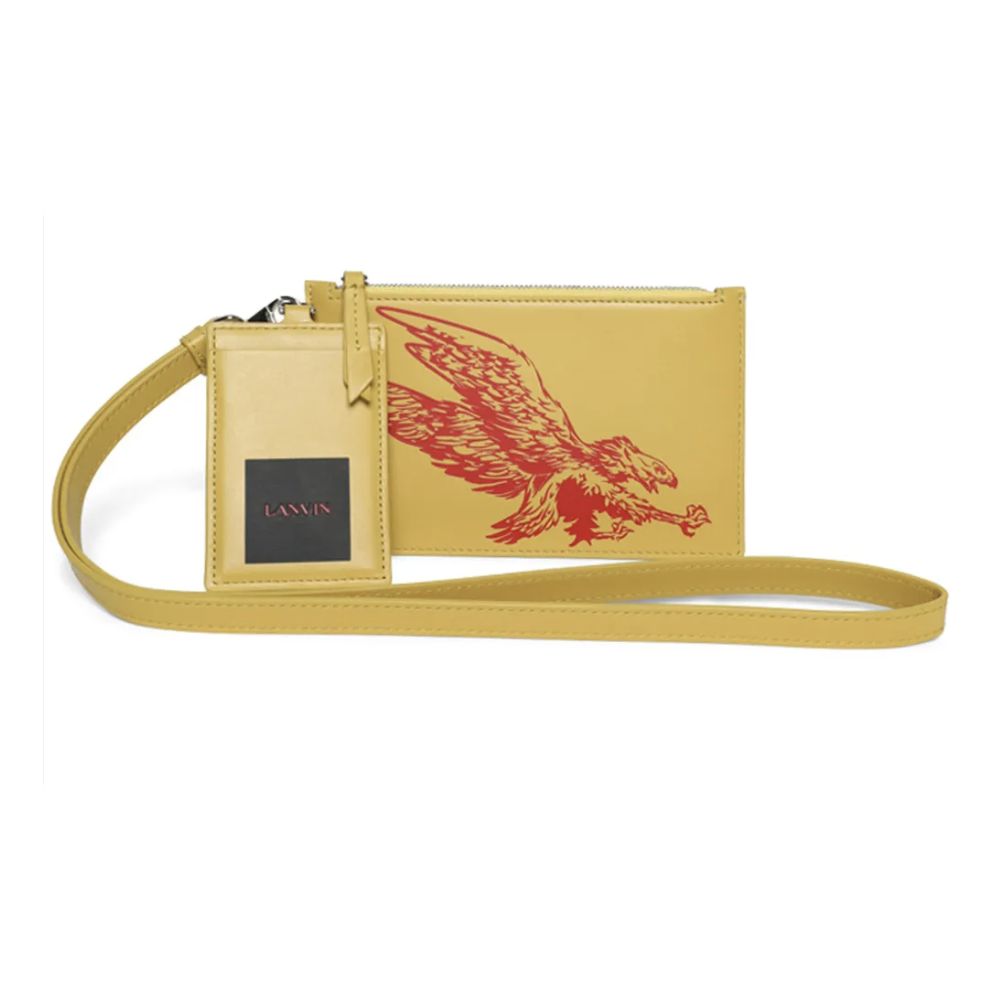 Lanvin "Sunshine Yellow Leather Men Wallet" Lanvin