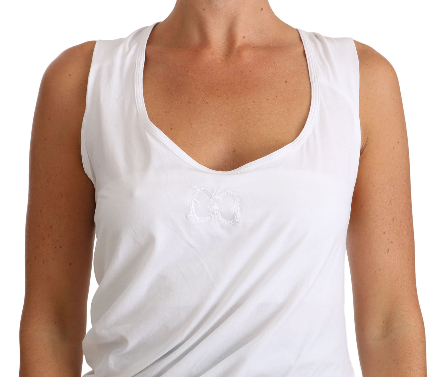 Cavalli White Top Tank CAVALLI T-Shirt Jersey Cavalli