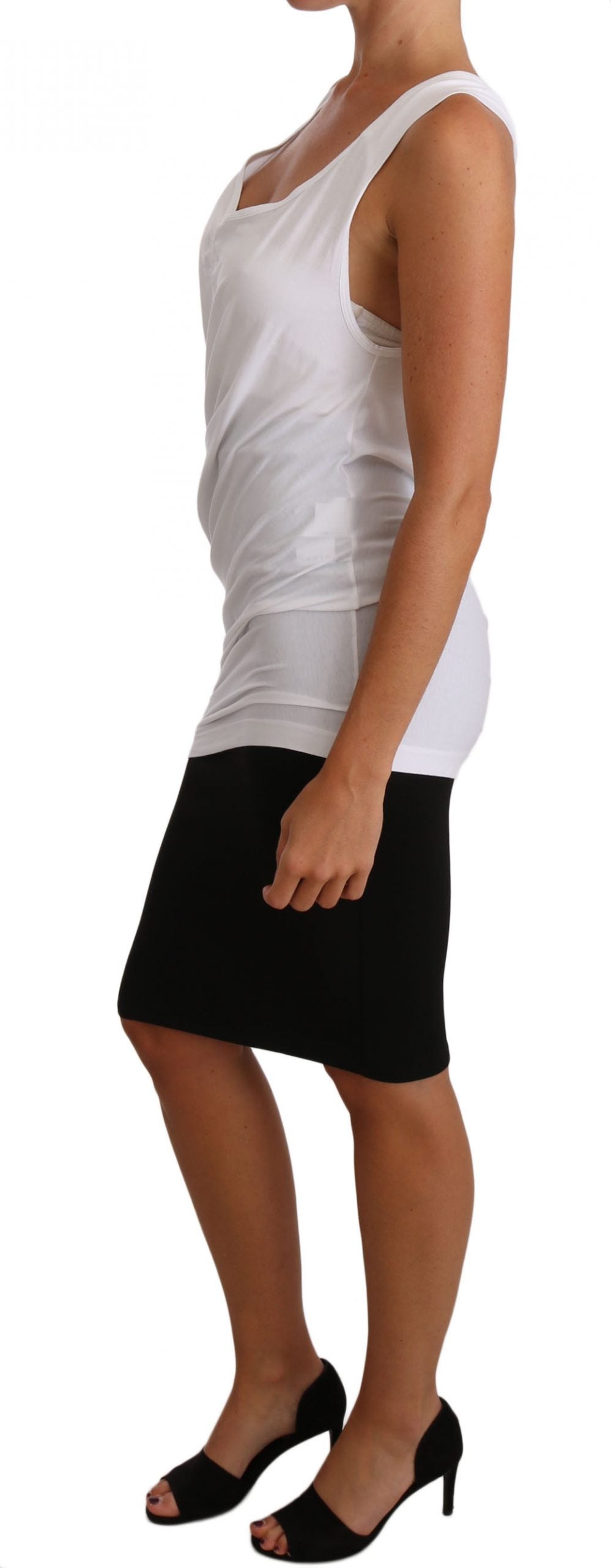 Cavalli White Top Tank CAVALLI T-Shirt Jersey Cavalli
