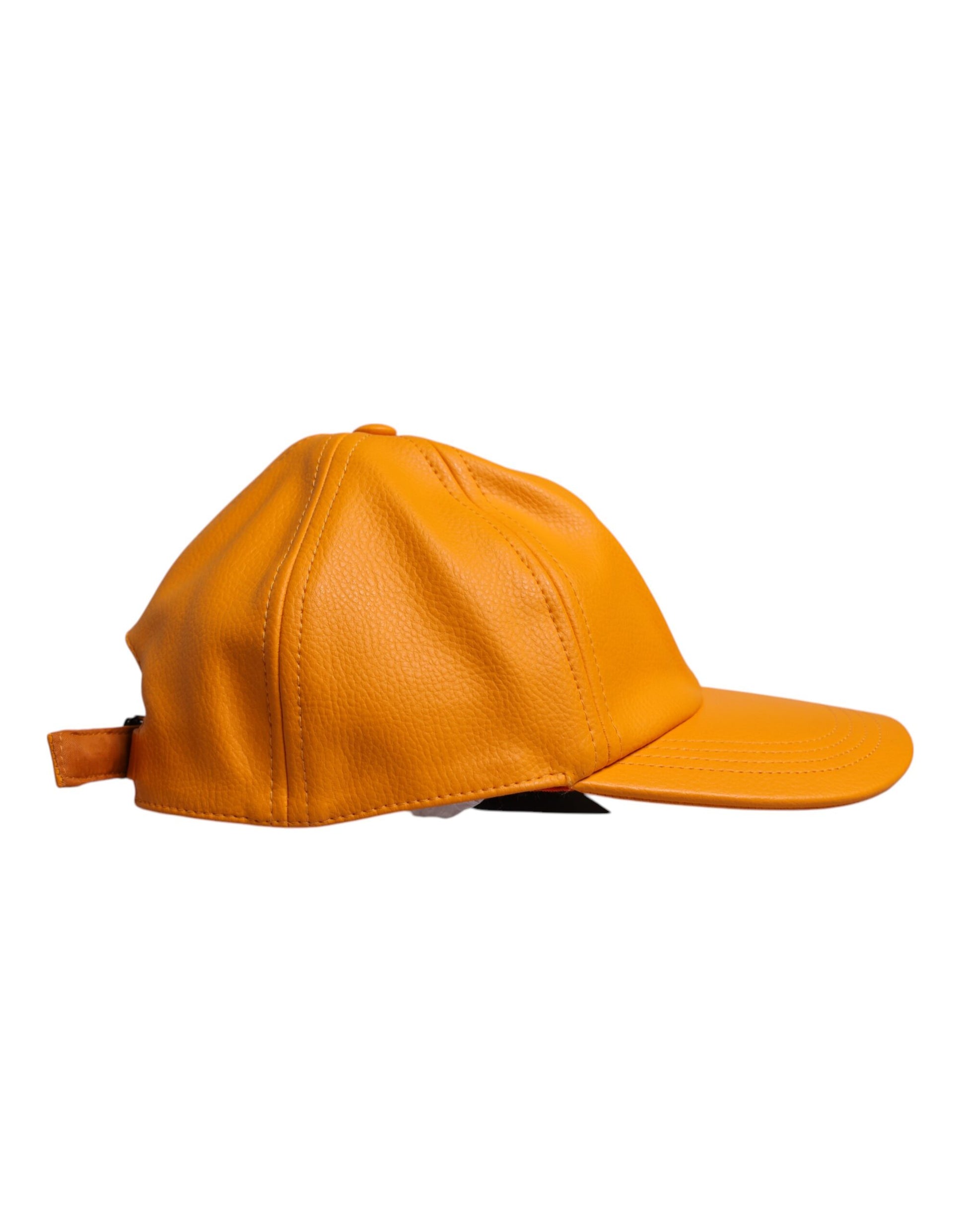 Dolce & Gabbana Orange Cotton 6 Panels Baseball Cap Dolce & Gabbana