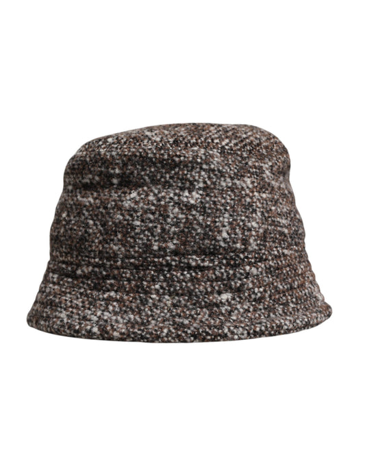 Dolce & Gabbana Brown Alpaca Wool Woven Bucket Hat Dolce & Gabbana