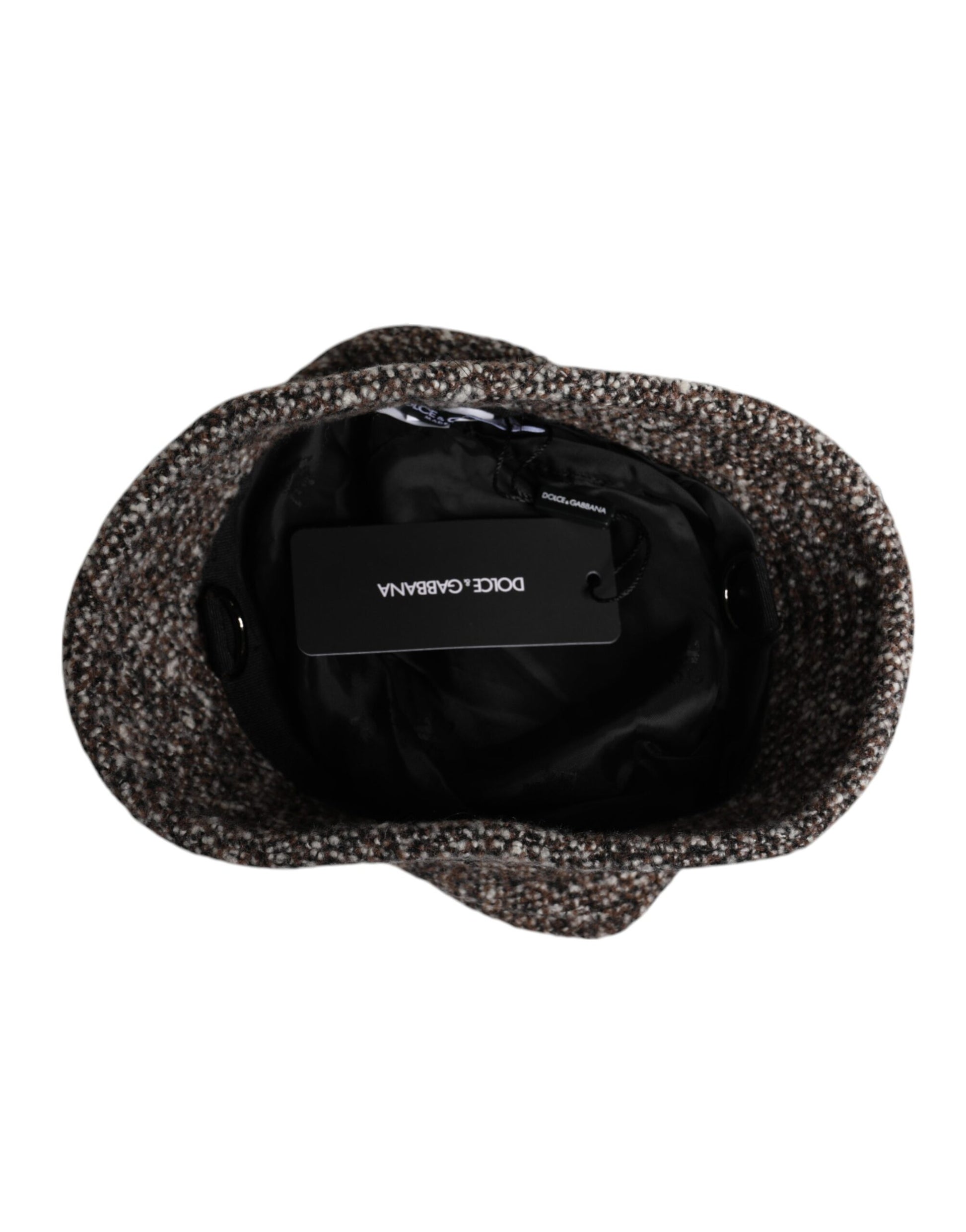 Dolce & Gabbana Brown Alpaca Wool Woven Bucket Hat Dolce & Gabbana