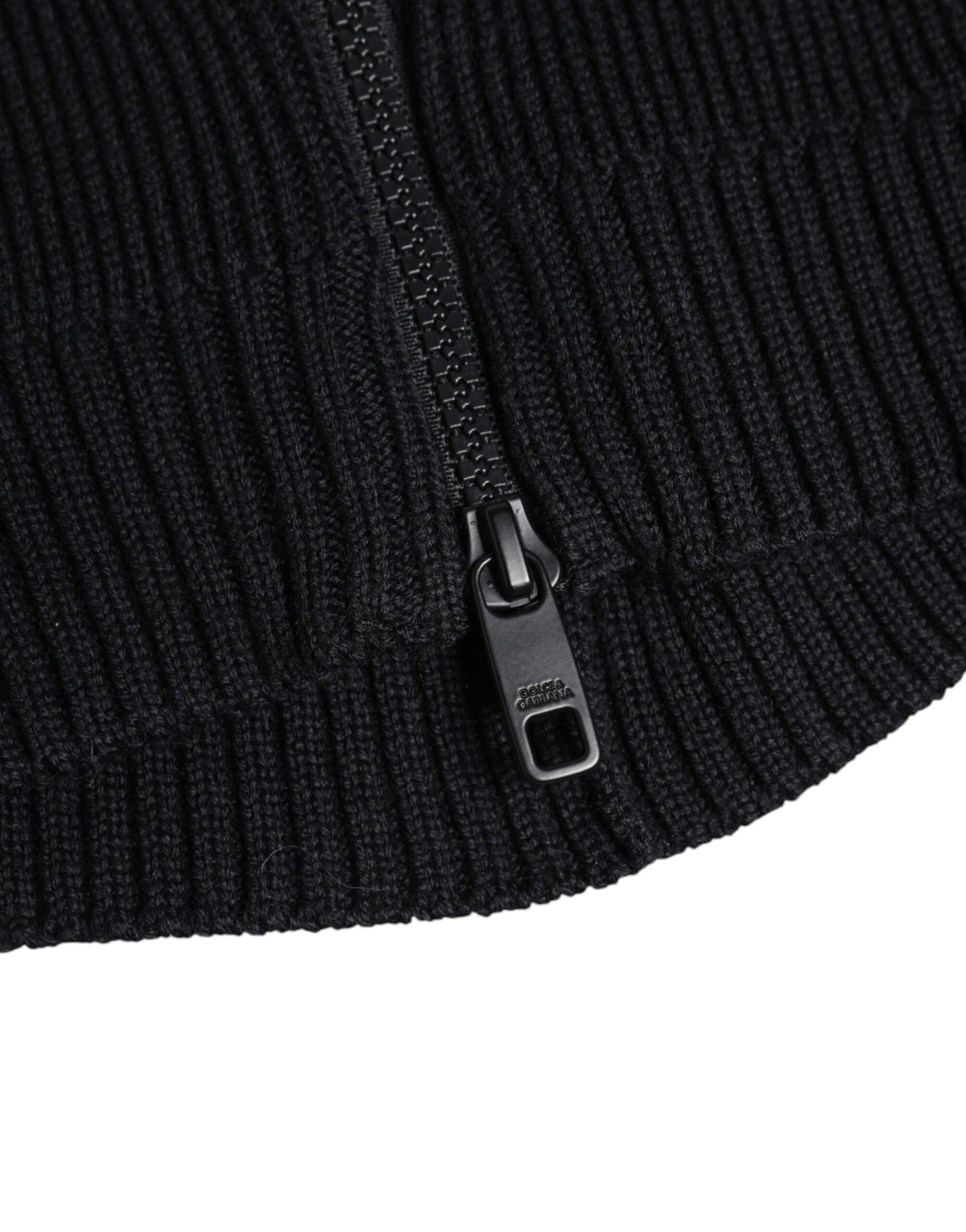 Dolce & Gabbana Black Wool Whole Head Wrap Balaclava Hat Dolce & Gabbana