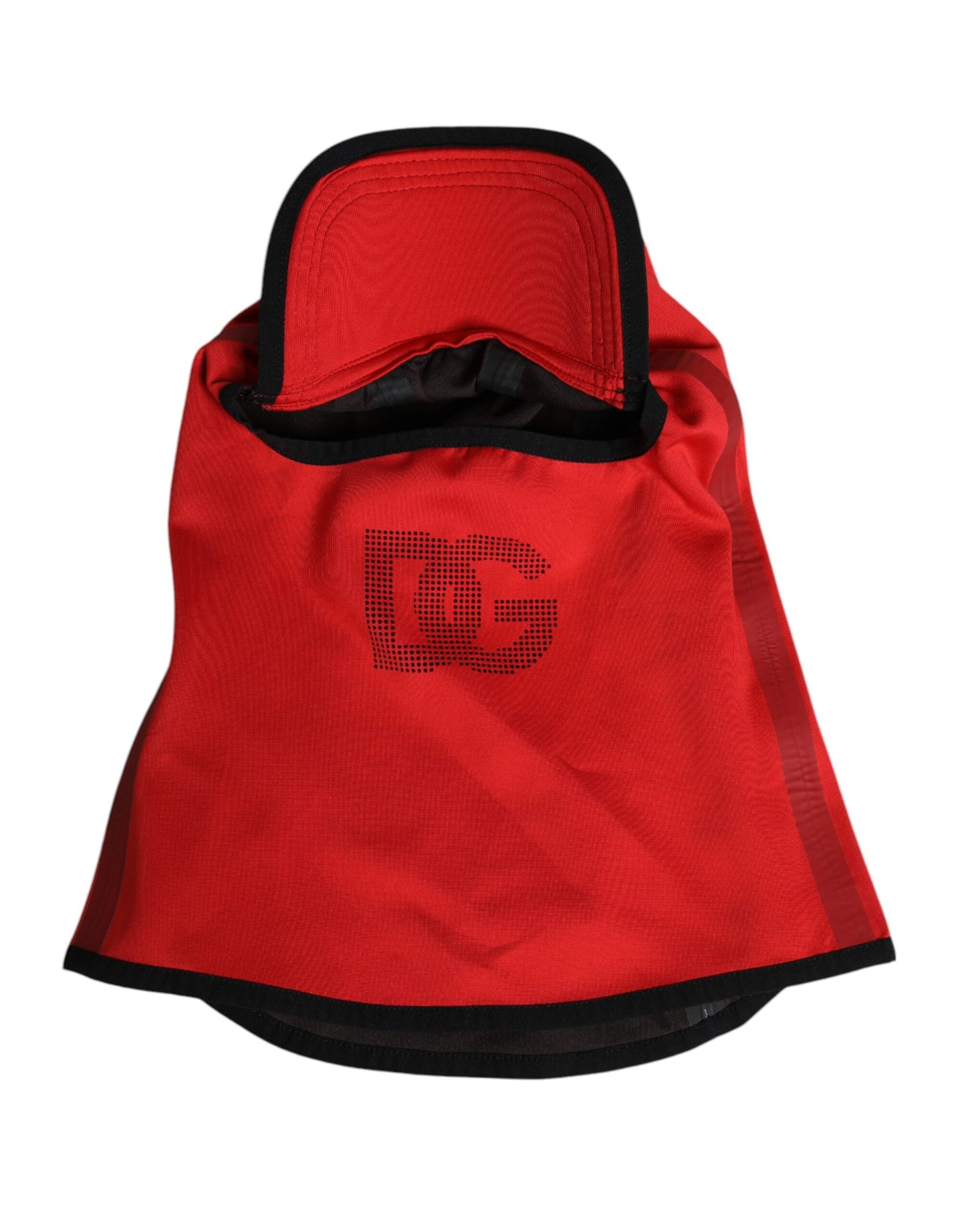 Dolce & Gabbana Red Logo Polyester Wide Brim Balaclava Hat Dolce & Gabbana