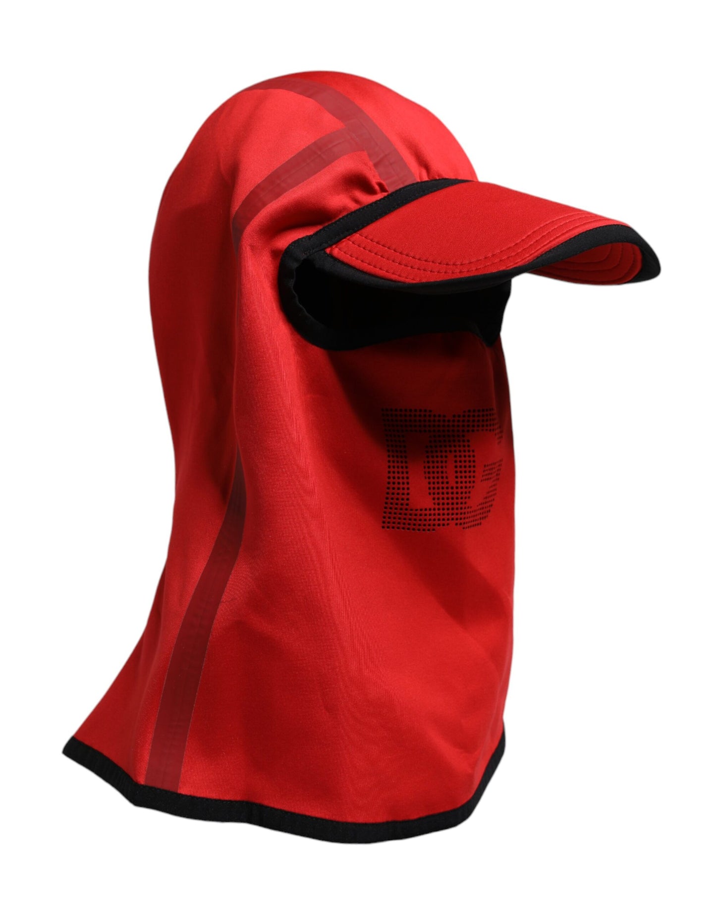 Dolce & Gabbana Red Logo Polyester Wide Brim Balaclava Hat Dolce & Gabbana