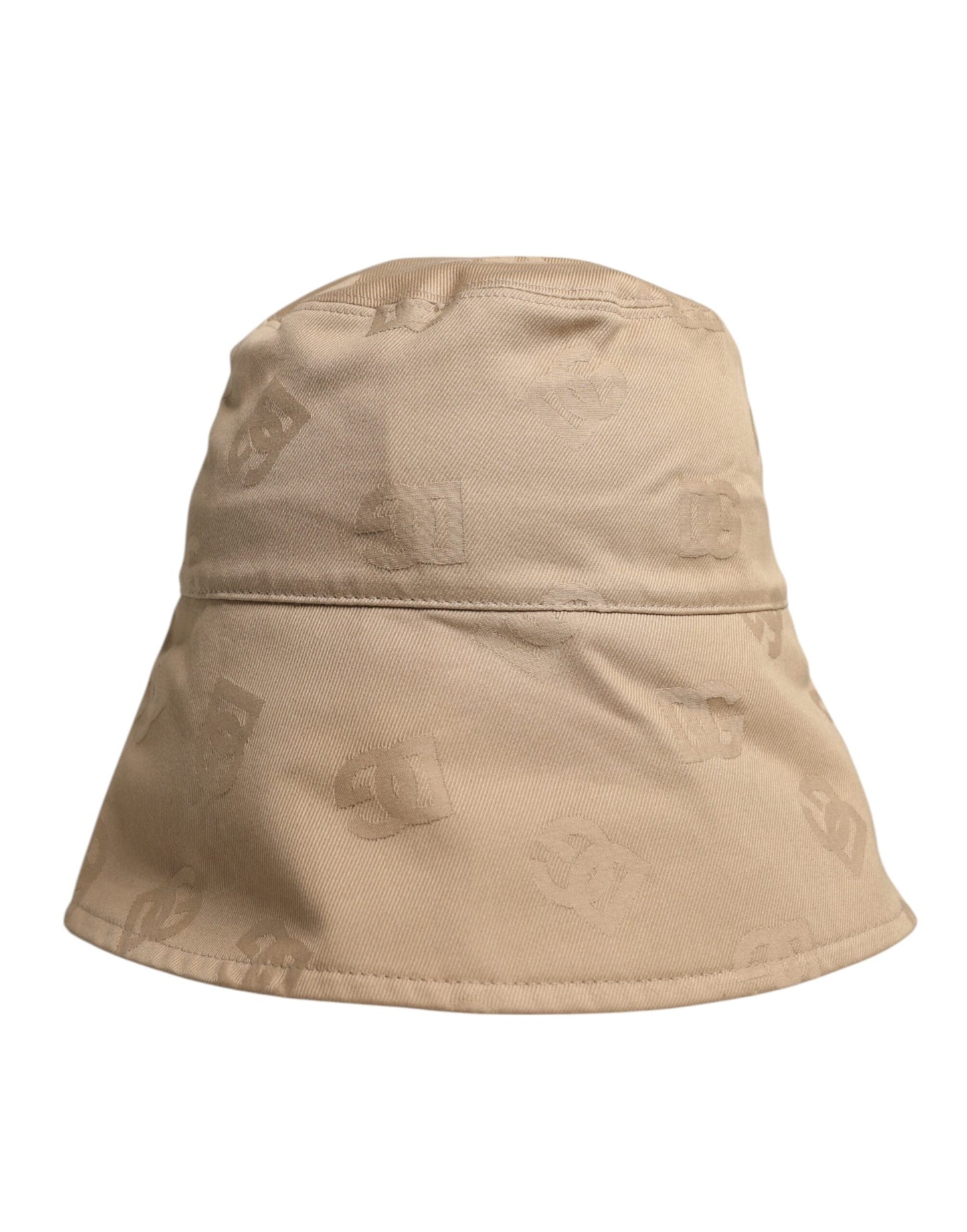 Dolce & Gabbana Beige Logo Monogram Cotton Bucket Cap Dolce & Gabbana