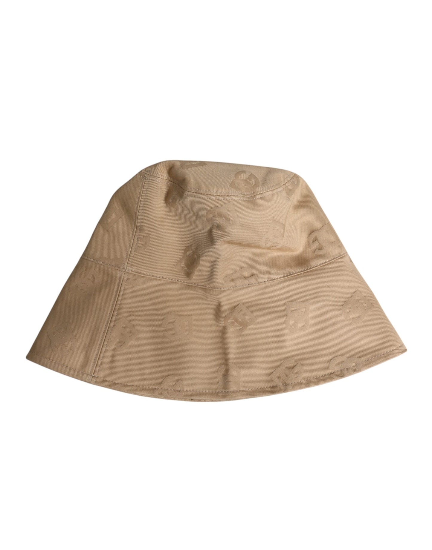 Dolce & Gabbana Beige Logo Monogram Cotton Bucket Cap Dolce & Gabbana