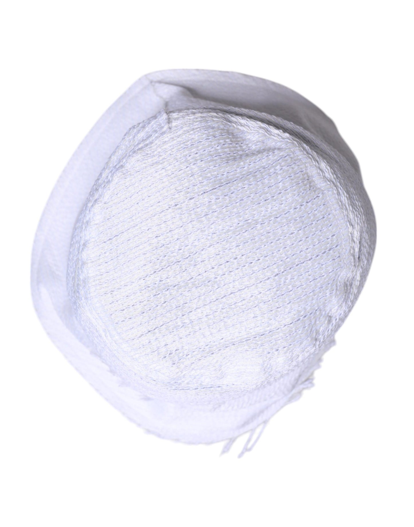 Dolce & Gabbana White Polyester Wide Brim Bucket Hat Dolce & Gabbana