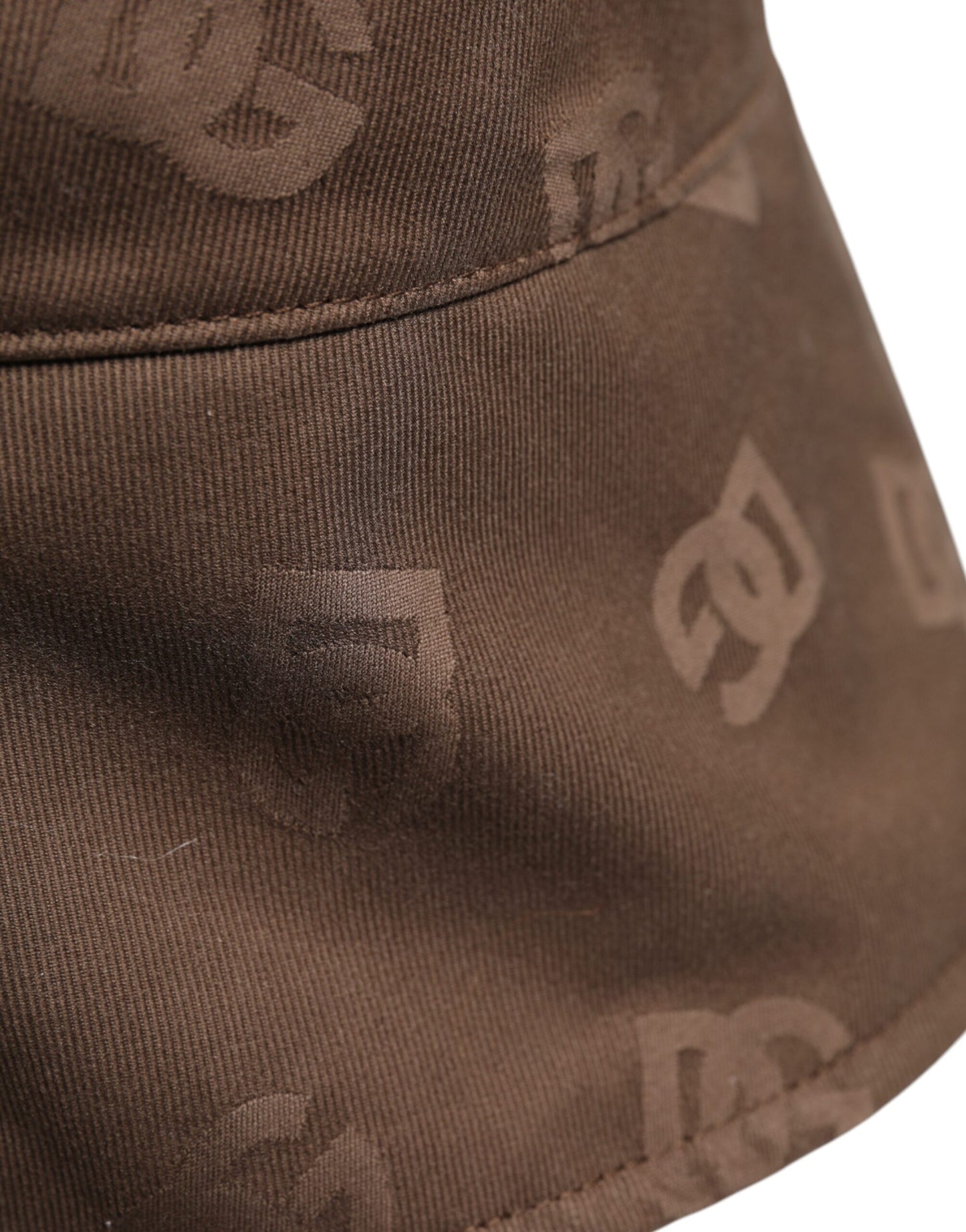Dolce & Gabbana Brown Logo Monogram Cotton Bucket Cap Dolce & Gabbana