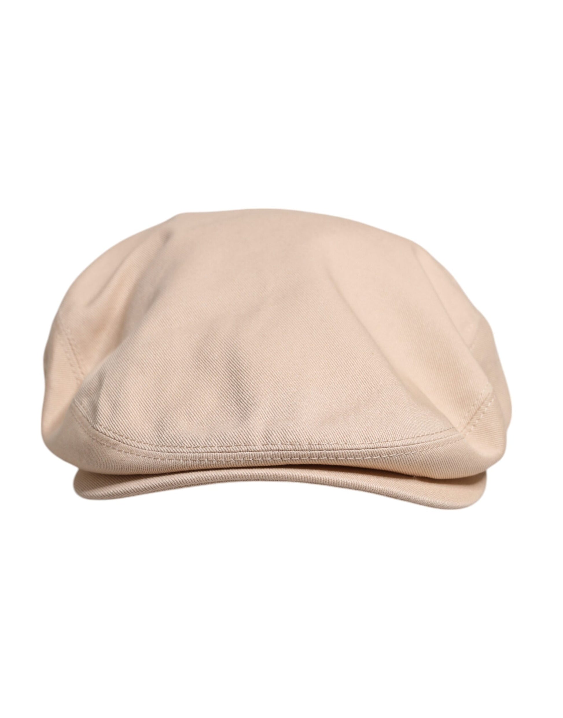 Dolce & Gabbana Beige Cotton Newsboy Capello Cabbie Hat Dolce & Gabbana