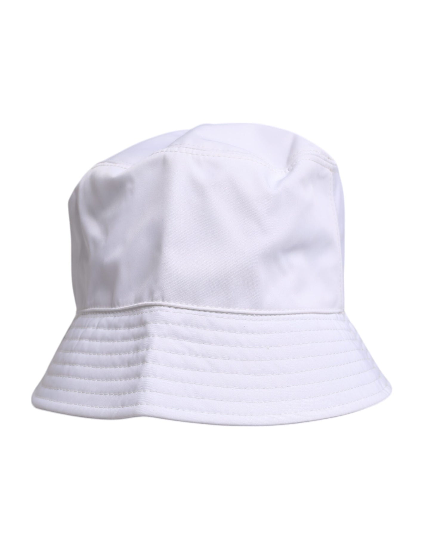Dolce & Gabbana White Cotton Wide Brim Bucket Hat Dolce & Gabbana