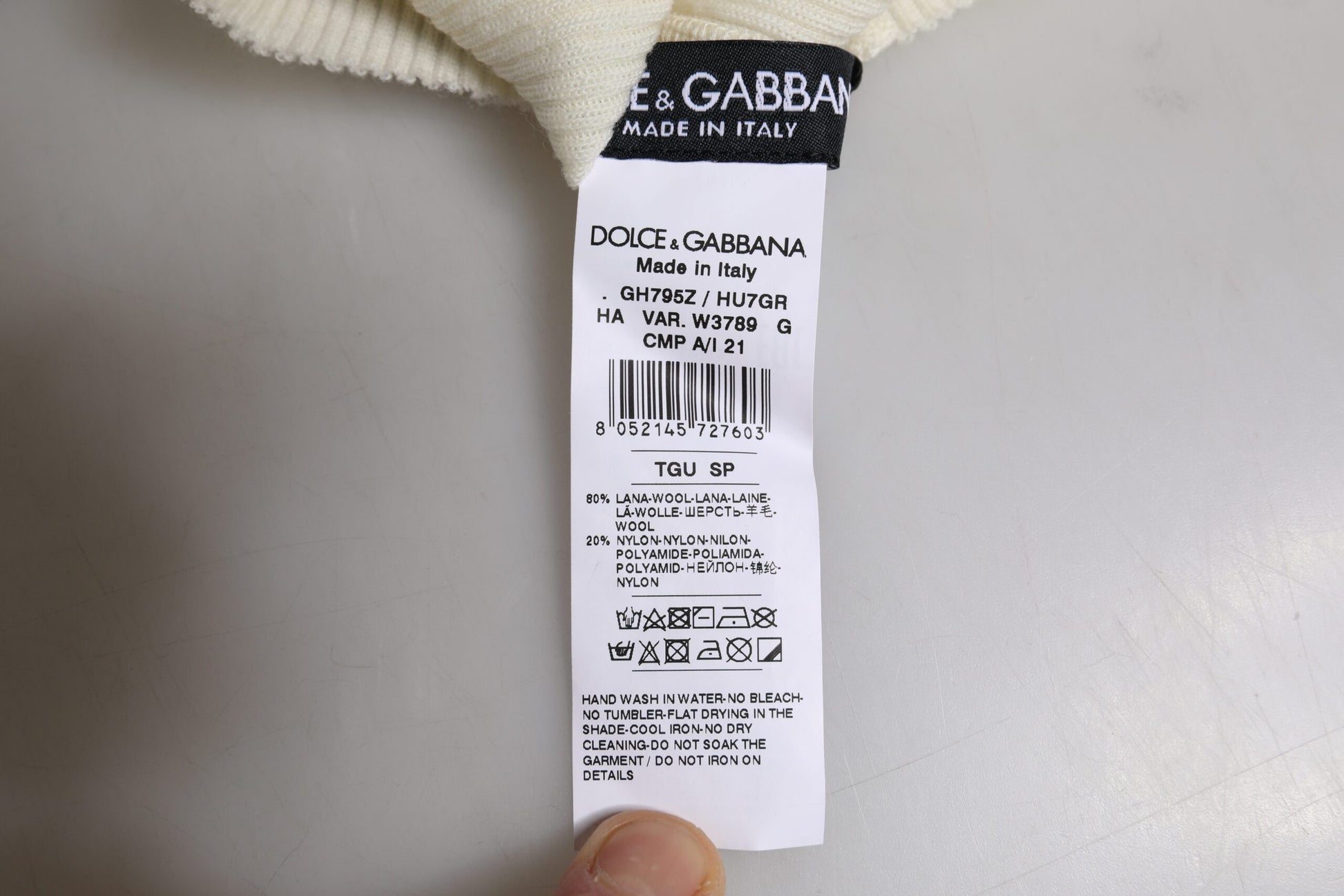 Dolce & Gabbana Beige Wool Blend Knitted Beanie Cap Dolce & Gabbana