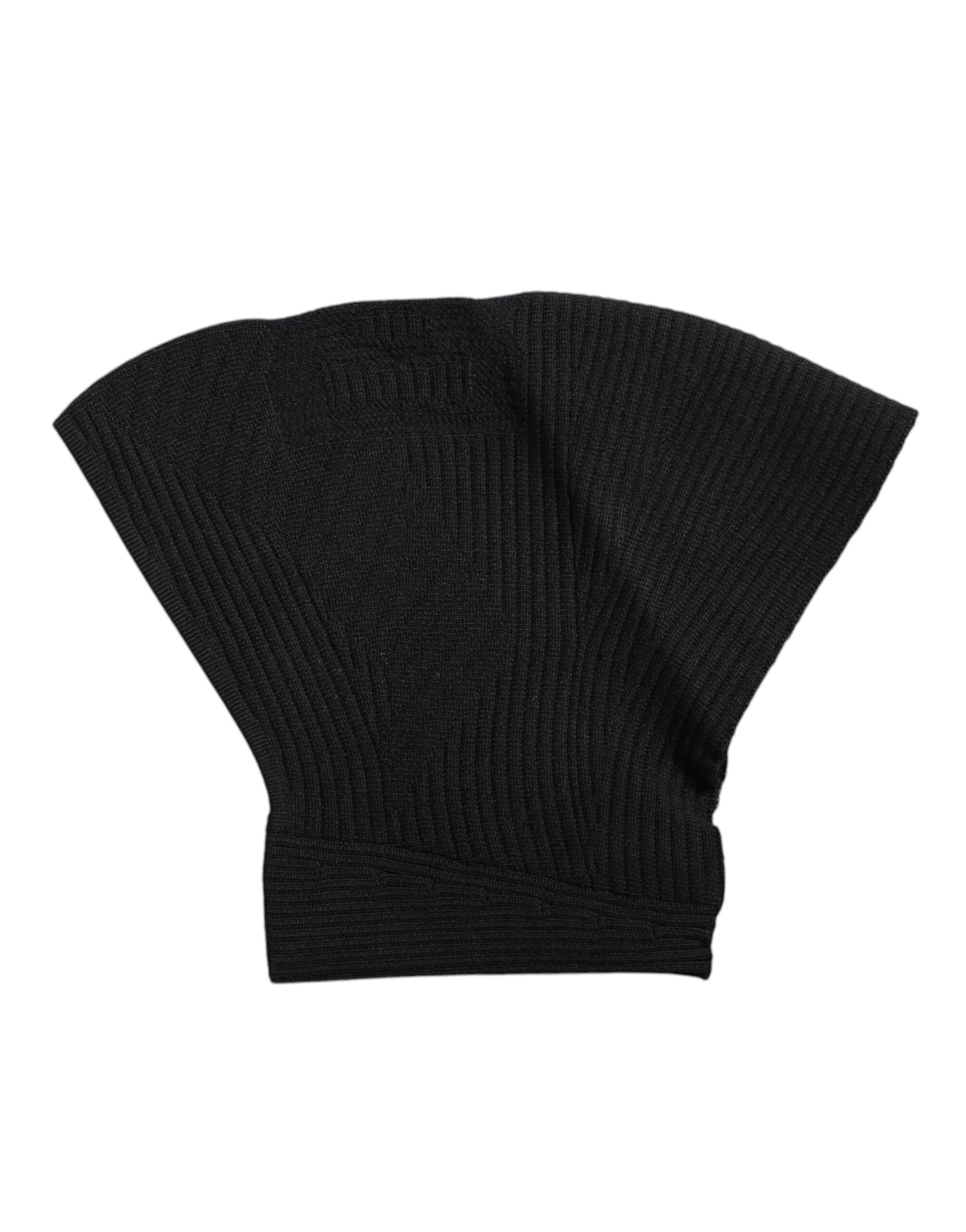 Dolce & Gabbana Black Nylon Knitted Ski Mask Balaclava Dolce & Gabbana