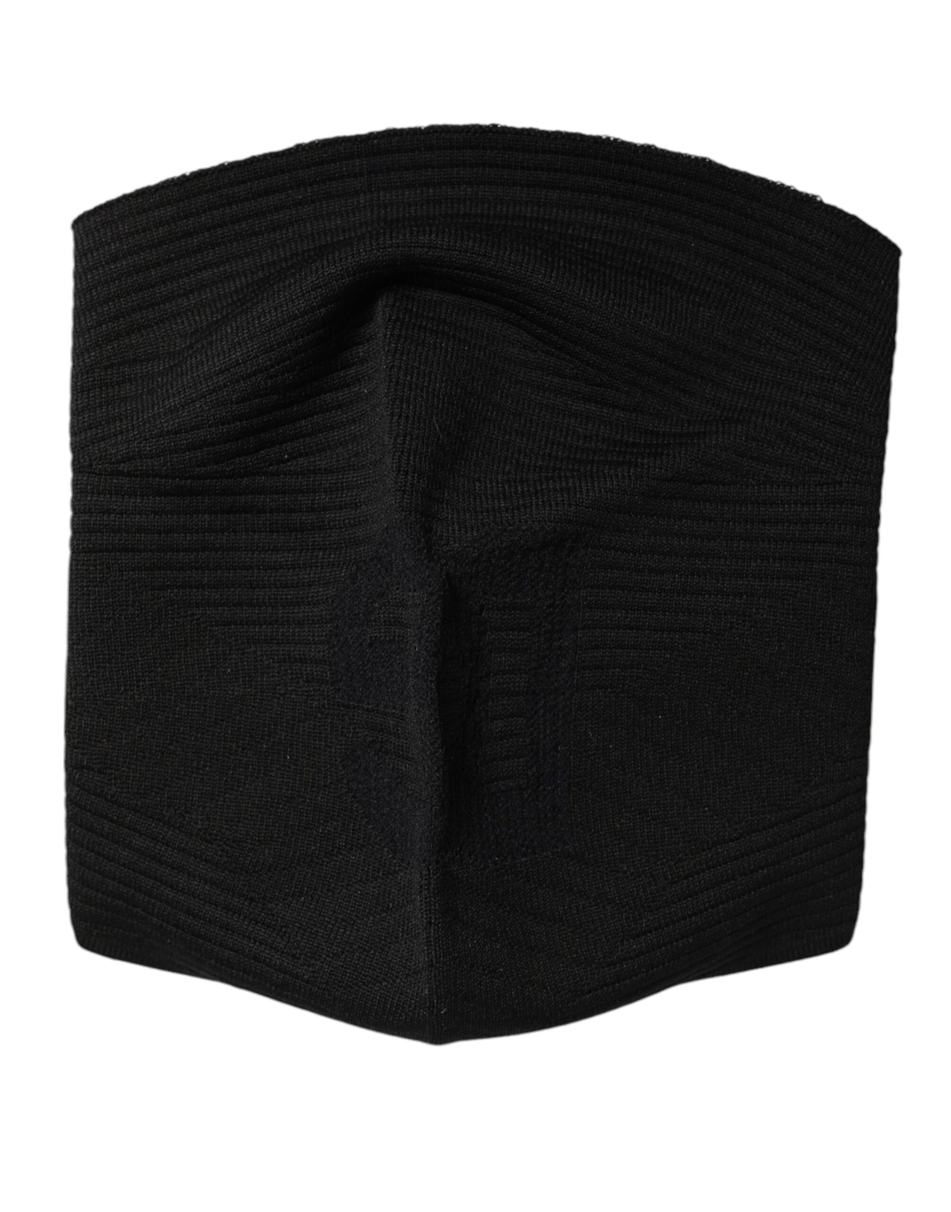 Dolce & Gabbana Black Nylon Knitted Ski Mask Balaclava Dolce & Gabbana