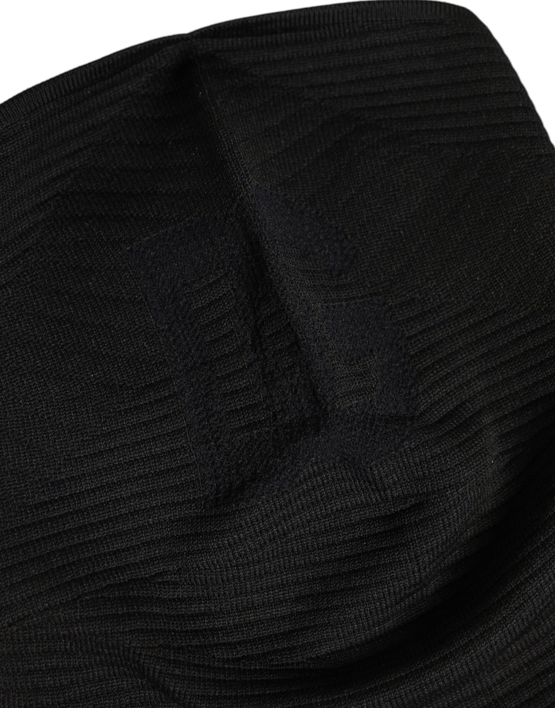 Dolce & Gabbana Black Nylon Knitted Ski Mask Balaclava Dolce & Gabbana