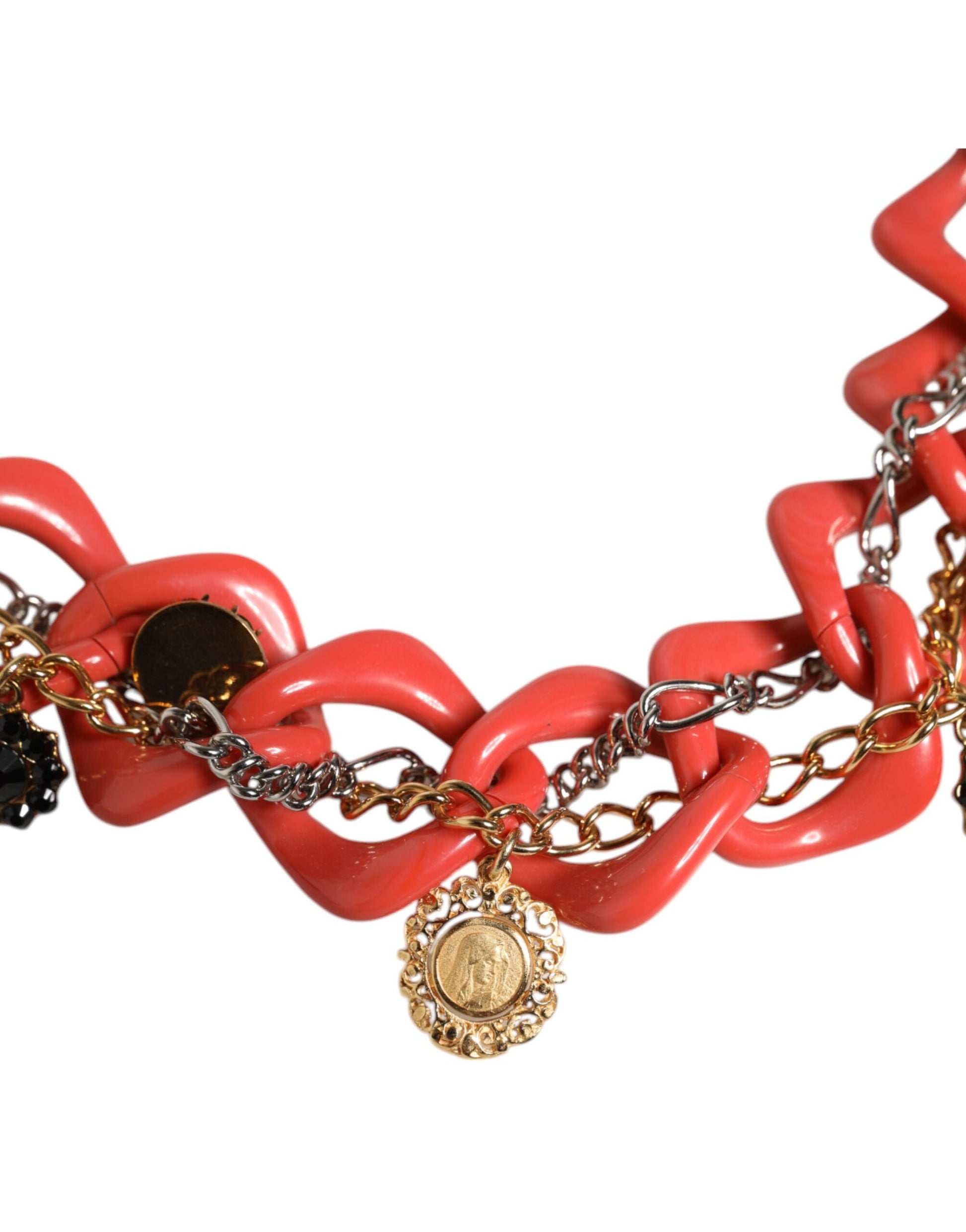 Dolce & Gabbana Multicolor Embellished Waist Chain Belt Dolce & Gabbana