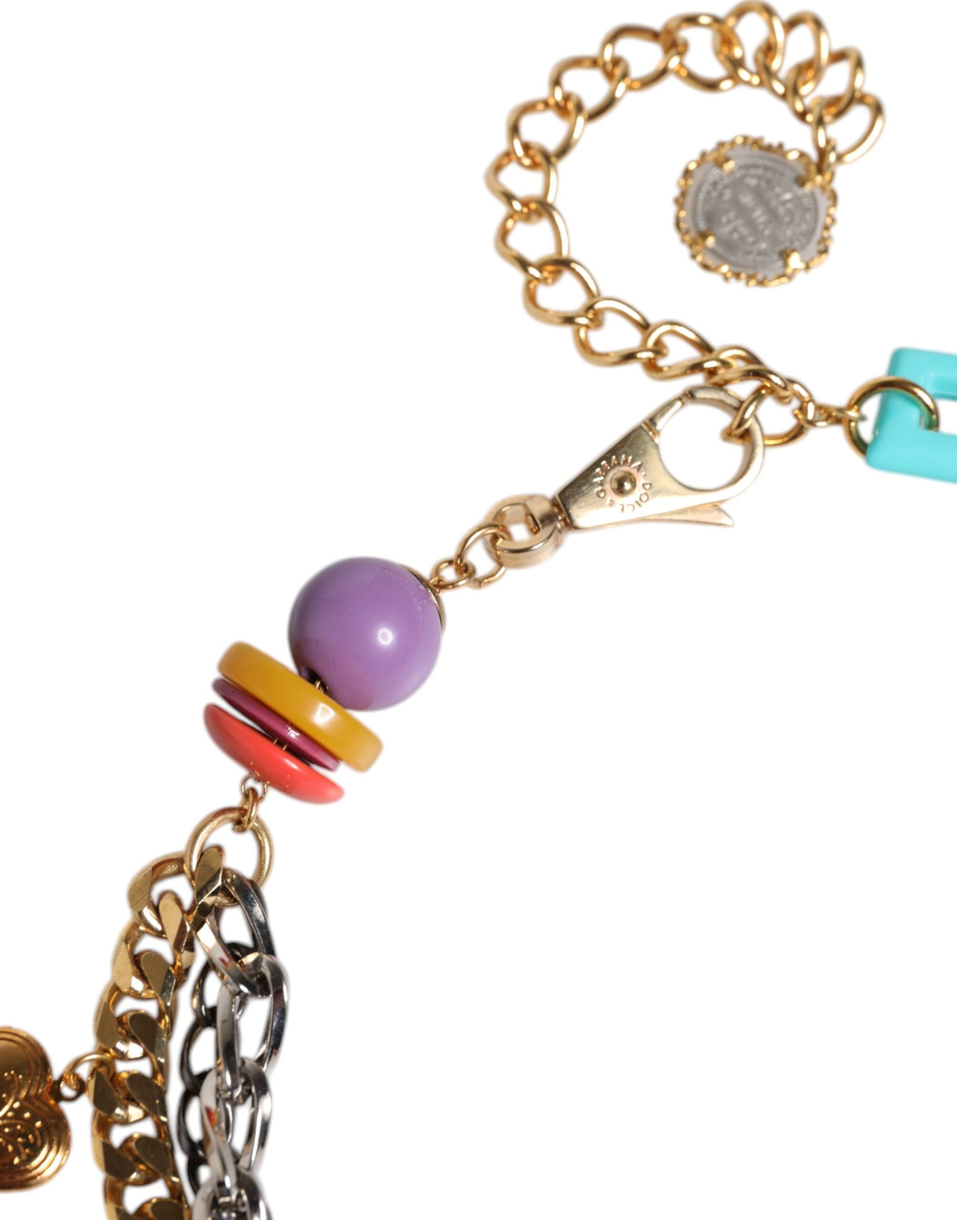 Dolce & Gabbana Multicolor Embellished Waist Chain Belt Dolce & Gabbana