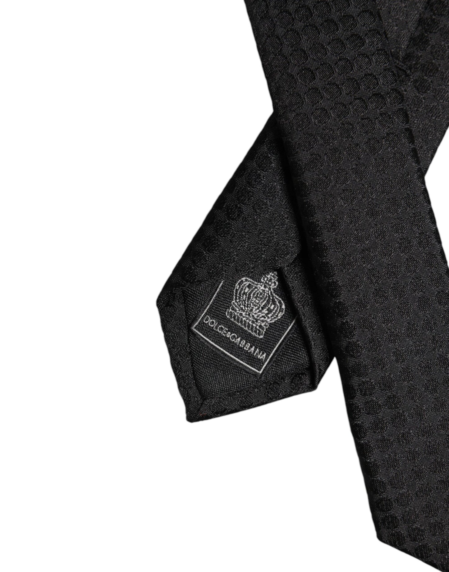 Dolce & Gabbana Black Circles Silk Adjustable Necktie Tie Dolce & Gabbana
