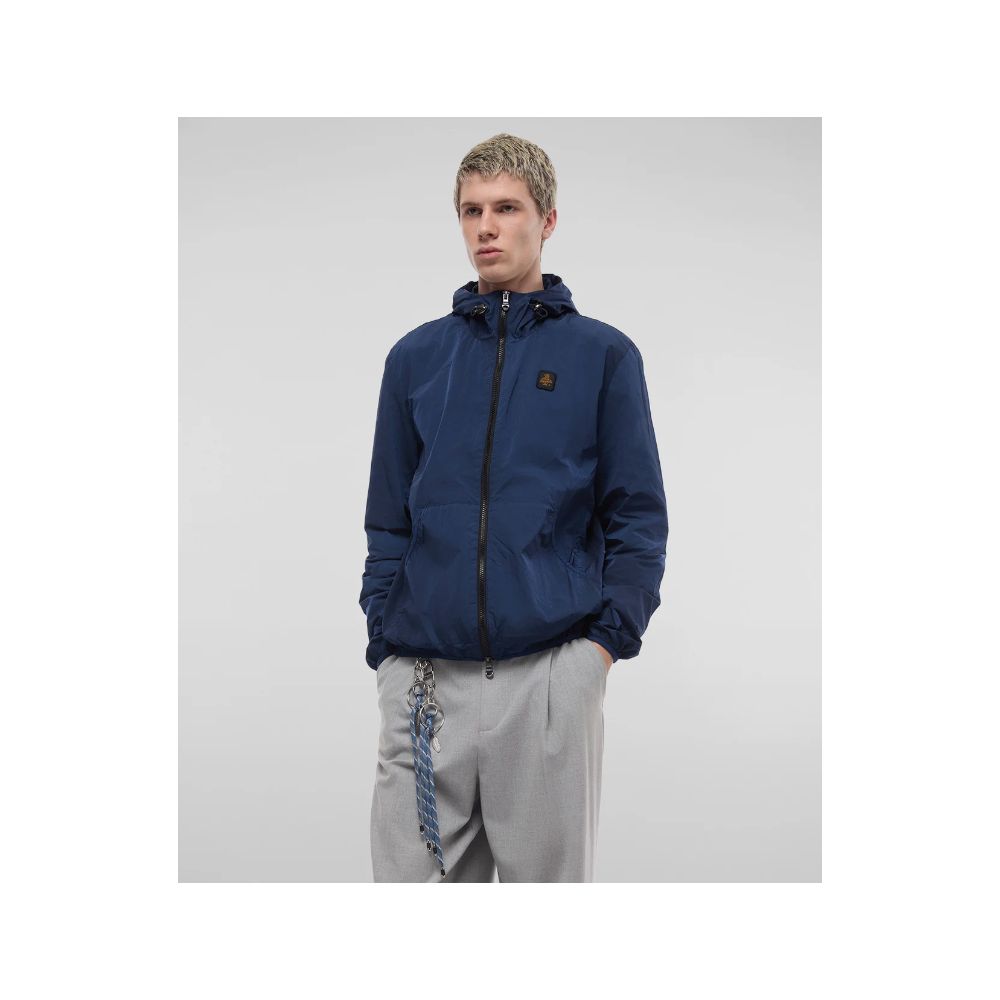 Refrigiwear Blue Polyamide Men's Summer Jacket Refrigiwear
