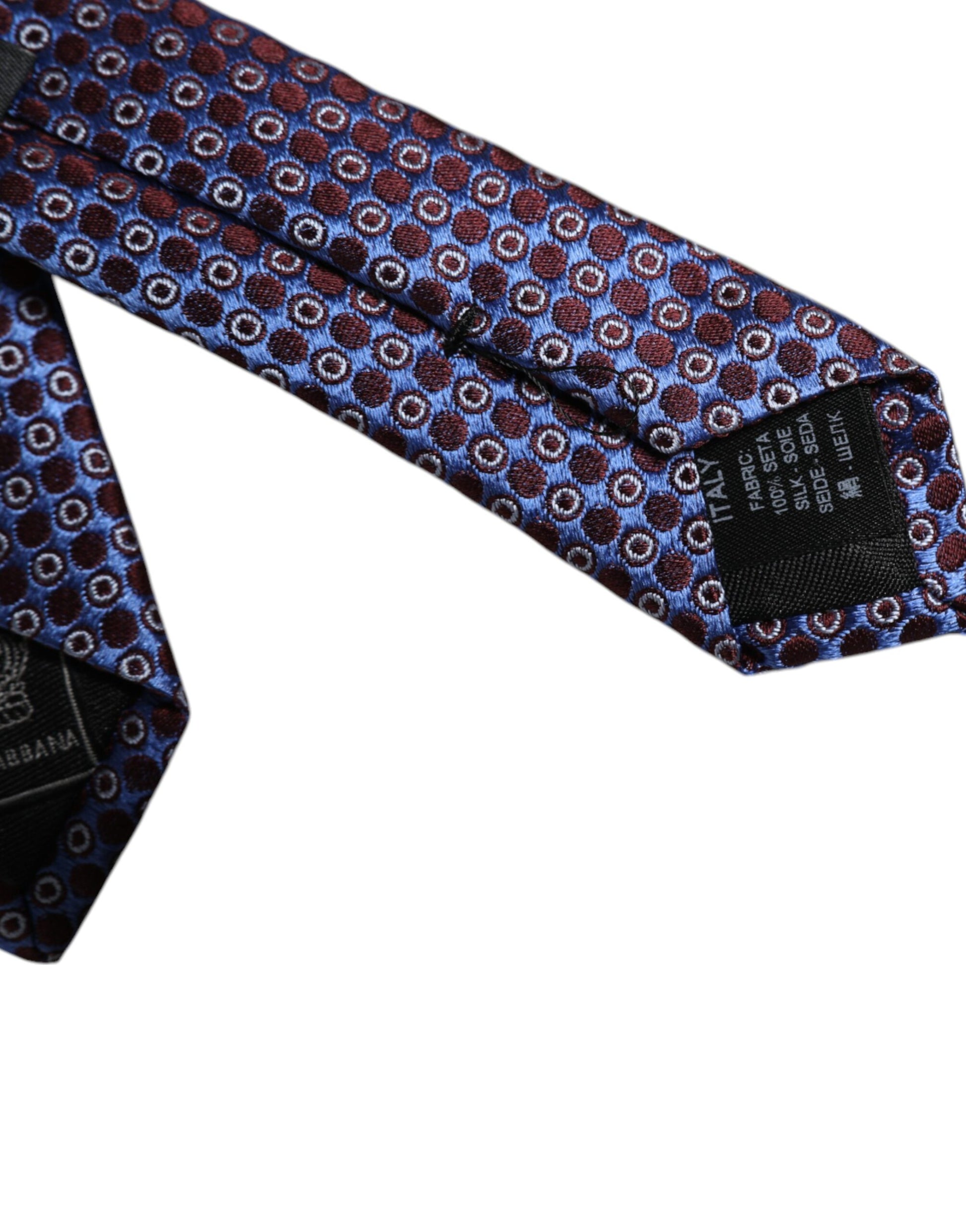 Dolce & Gabbana Multicolor Circles Silk Adjustable Necktie Tie Dolce & Gabbana