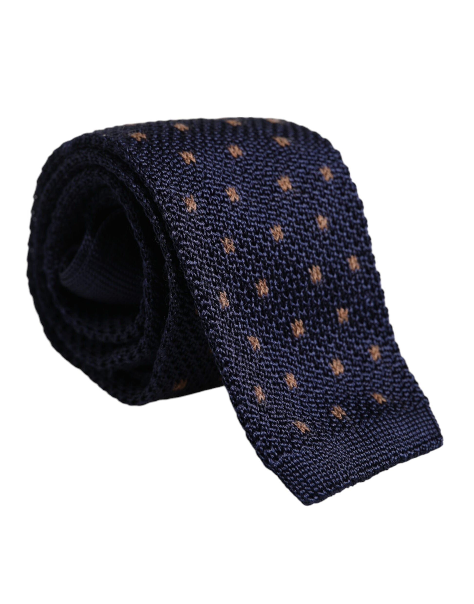Dolce & Gabbana Blue Polka Dot Silk Adjustable Necktie Tie Dolce & Gabbana