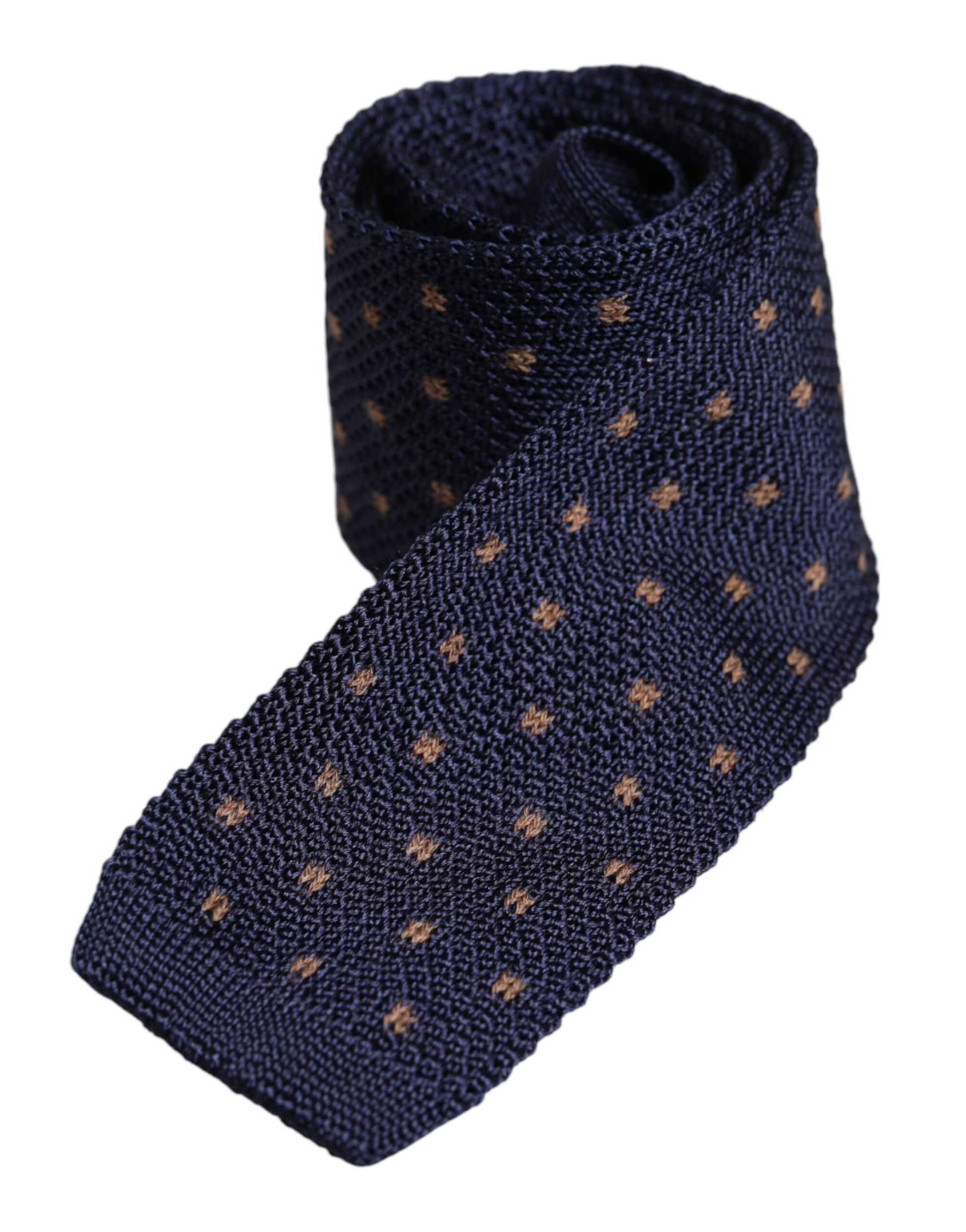 Dolce & Gabbana Blue Polka Dot Silk Adjustable Necktie Tie Dolce & Gabbana
