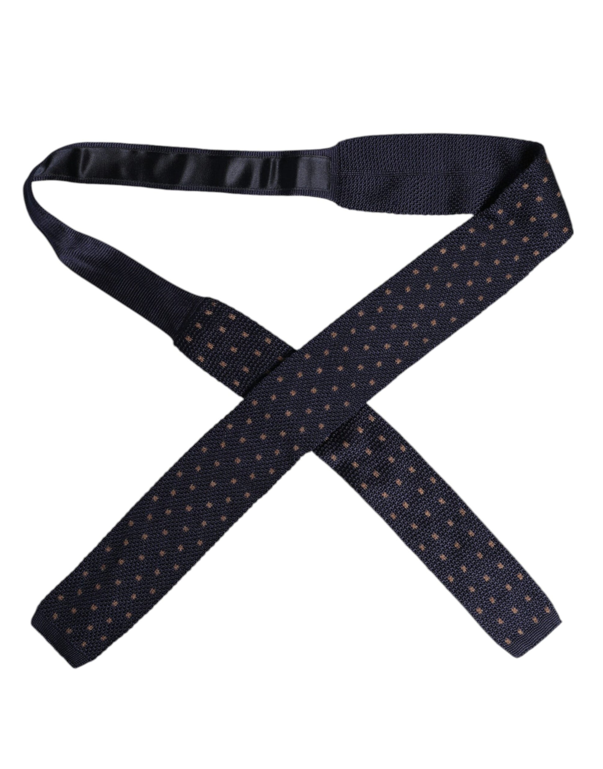 Dolce & Gabbana Blue Polka Dot Silk Adjustable Necktie Tie Dolce & Gabbana