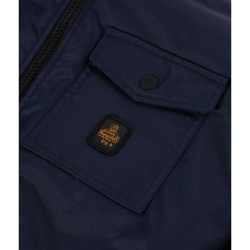 Refrigiwear Blue Polyamide Men Jacket Refrigiwear
