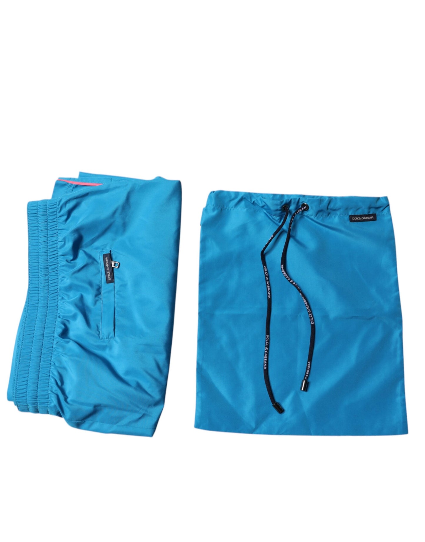 Dolce & Gabbana Turquoise Logo Beachwear Shorts 2Pc Swimwear Dolce & Gabbana