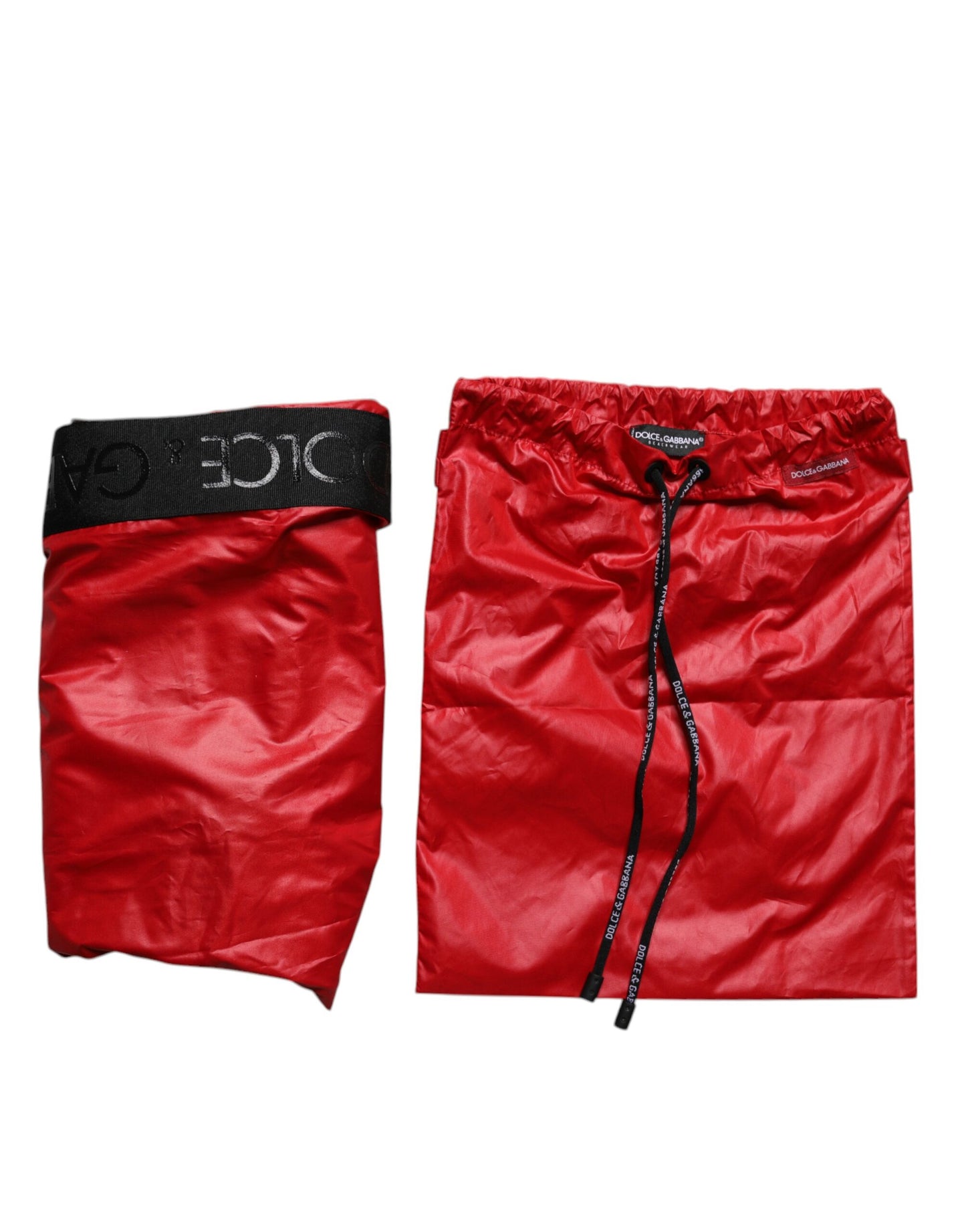 Dolce & Gabbana Red Polyester Beachwear Shorts 2Pc Swimwear Dolce & Gabbana