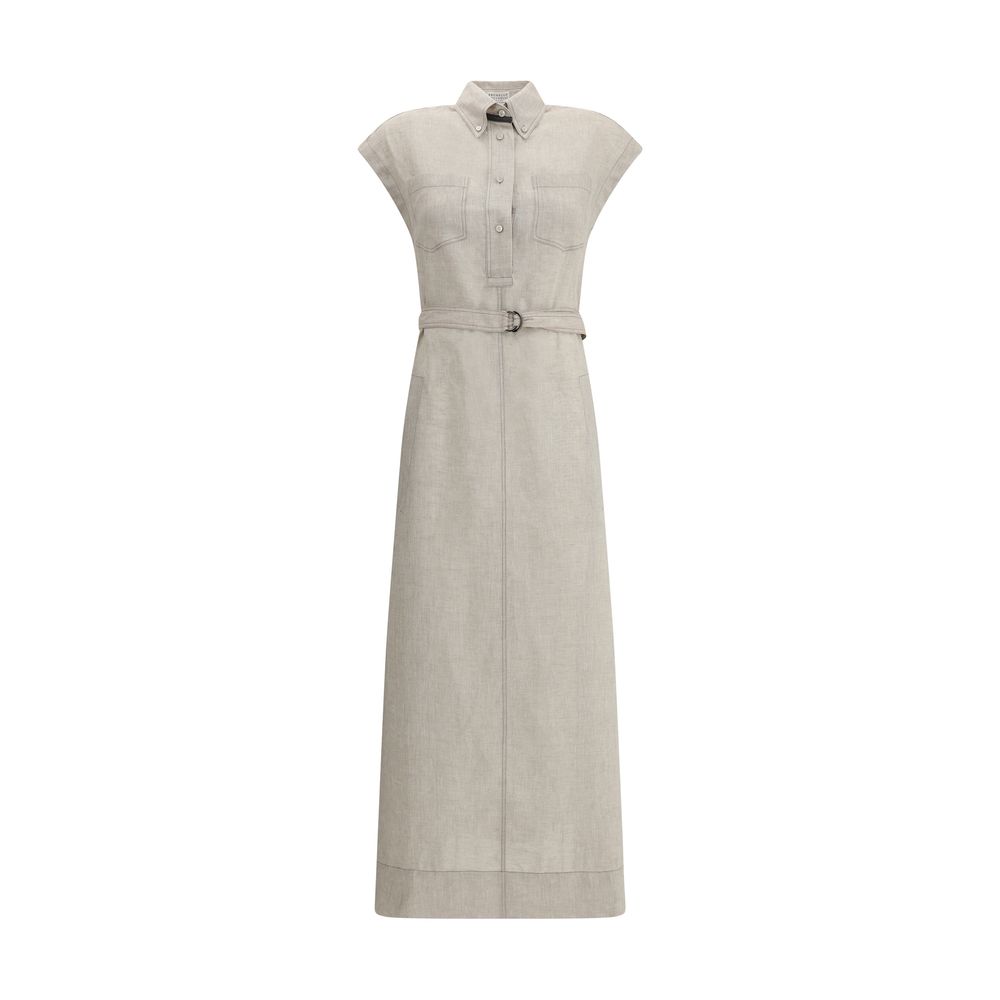 Brunello Cucinelli Long linen Dress Brunello Cucinelli