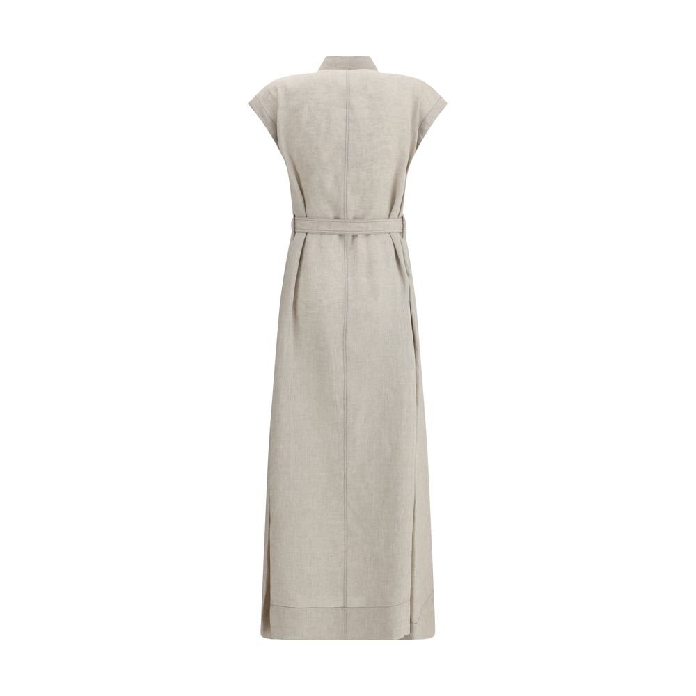 Brunello Cucinelli Long linen Dress Brunello Cucinelli