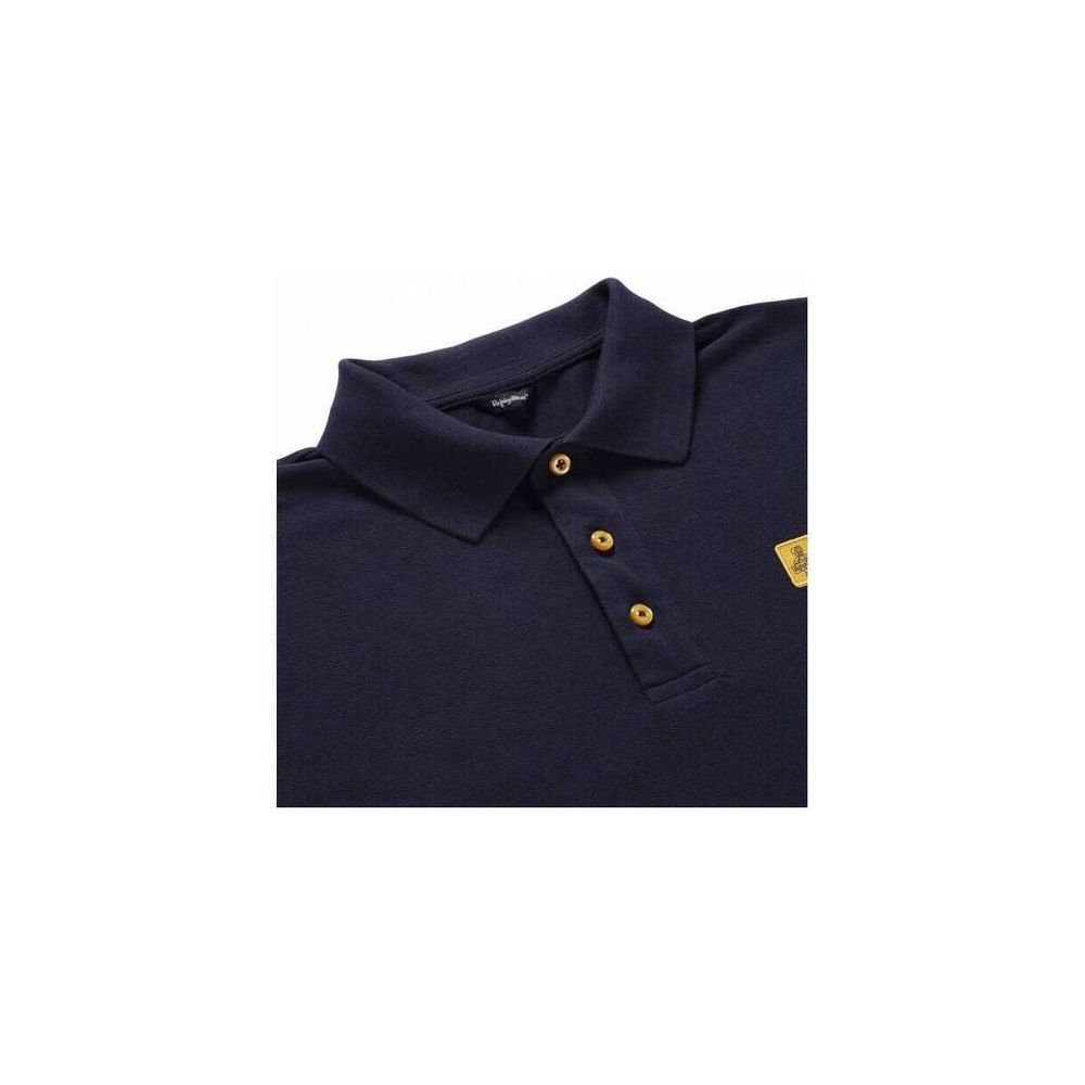Refrigiwear Blue Cotton Polo Shirt Refrigiwear