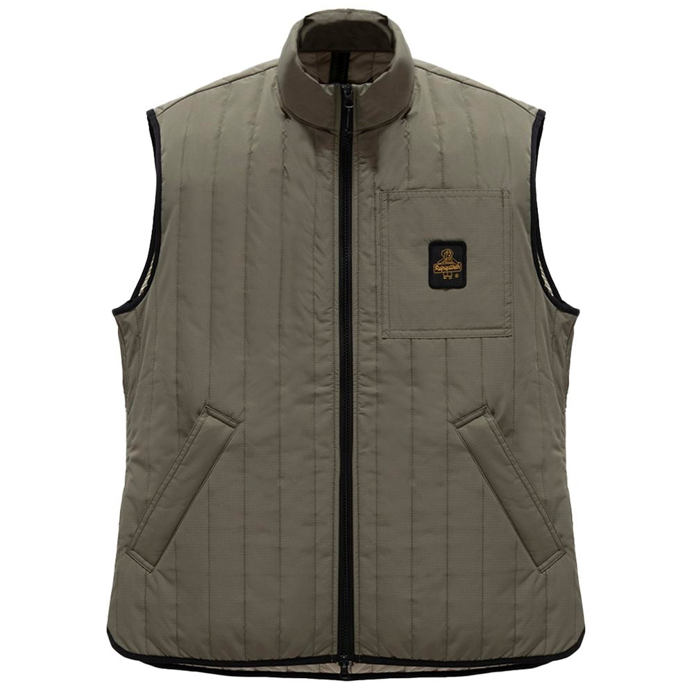 Refrigiwear Gray Polyester Men Vest Refrigiwear