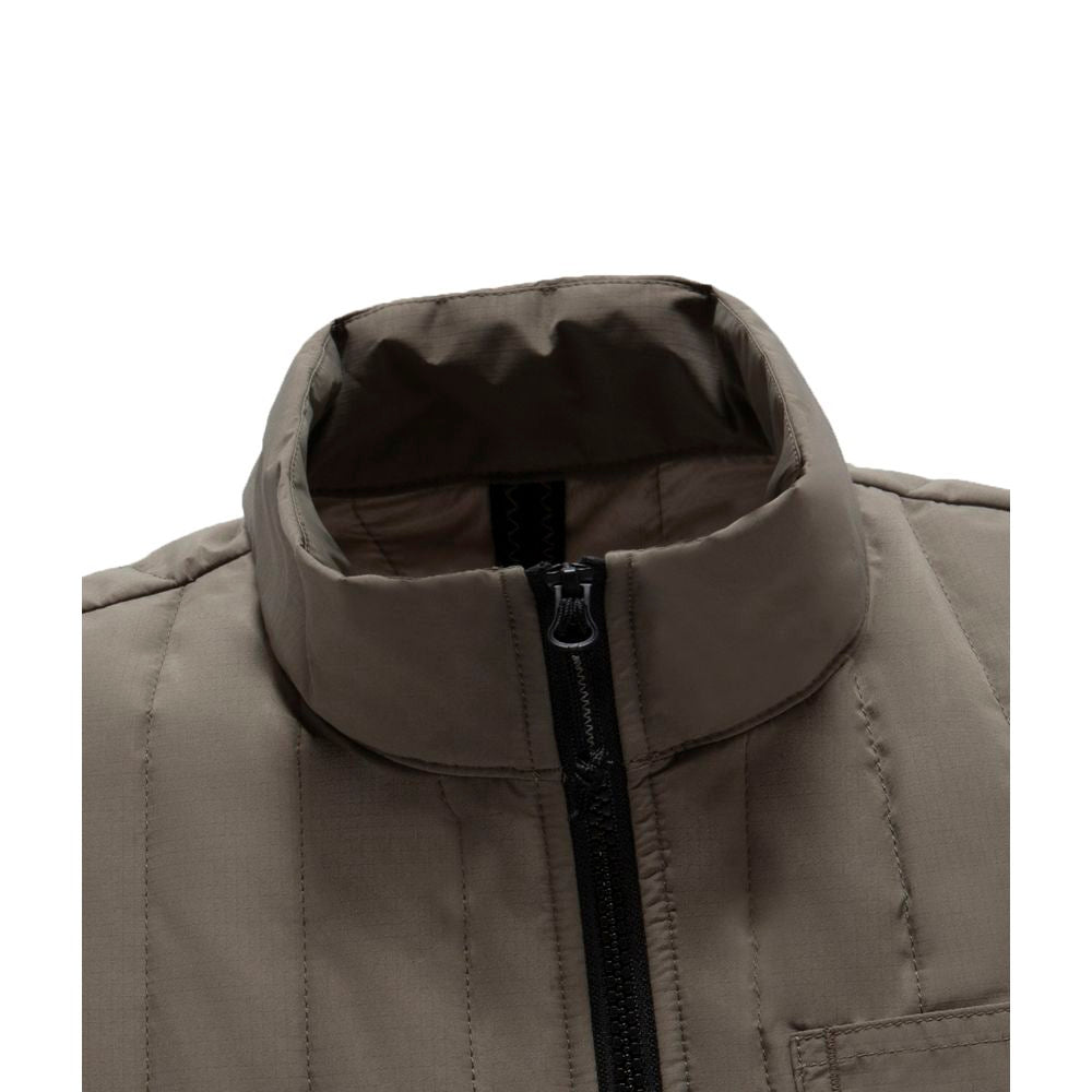 Refrigiwear Gray Polyester Men Vest Refrigiwear
