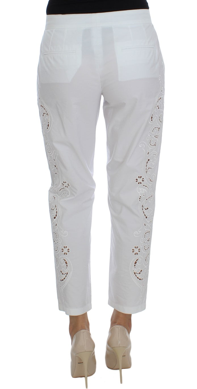 Dolce & Gabbana White Floral Cutout Dress Sicily Pants Dolce & Gabbana