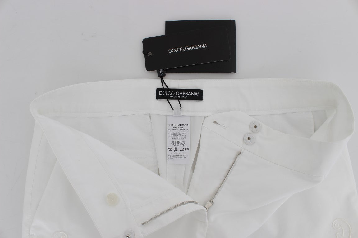 Dolce & Gabbana White Floral Cutout Dress Sicily Pants Dolce & Gabbana