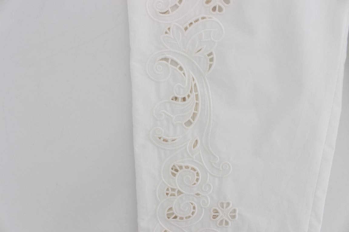 Dolce & Gabbana White Floral Cutout Dress Sicily Pants Dolce & Gabbana