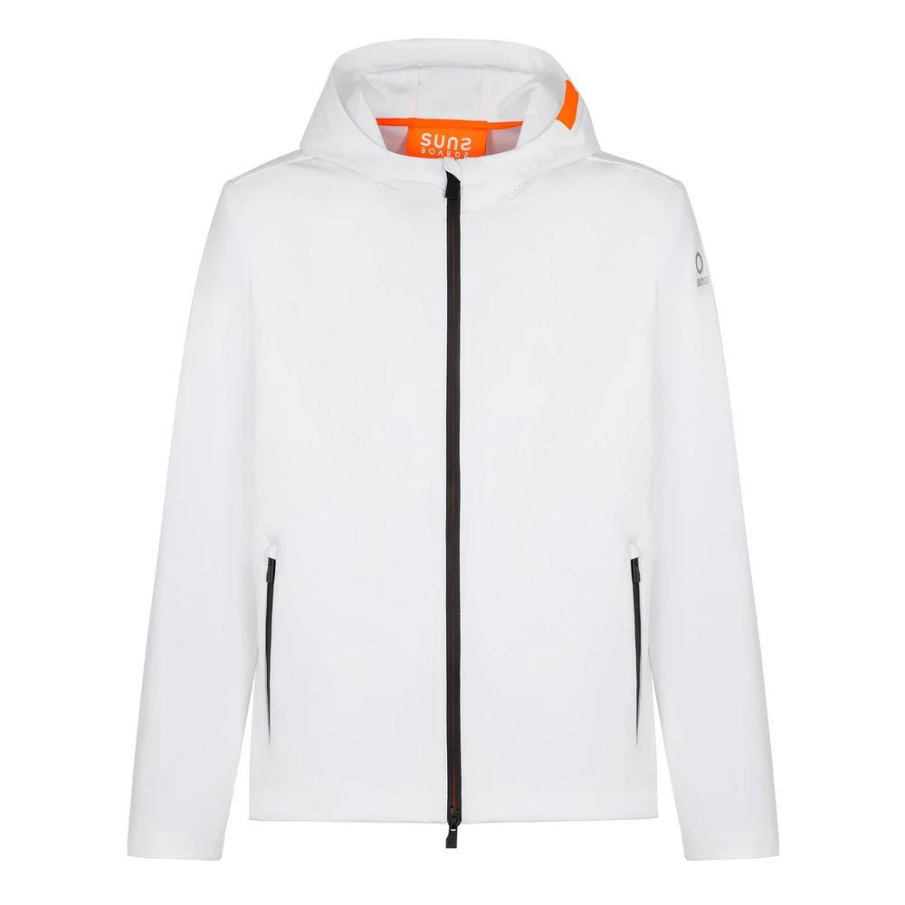 Suns White Polyester Jacket Suns