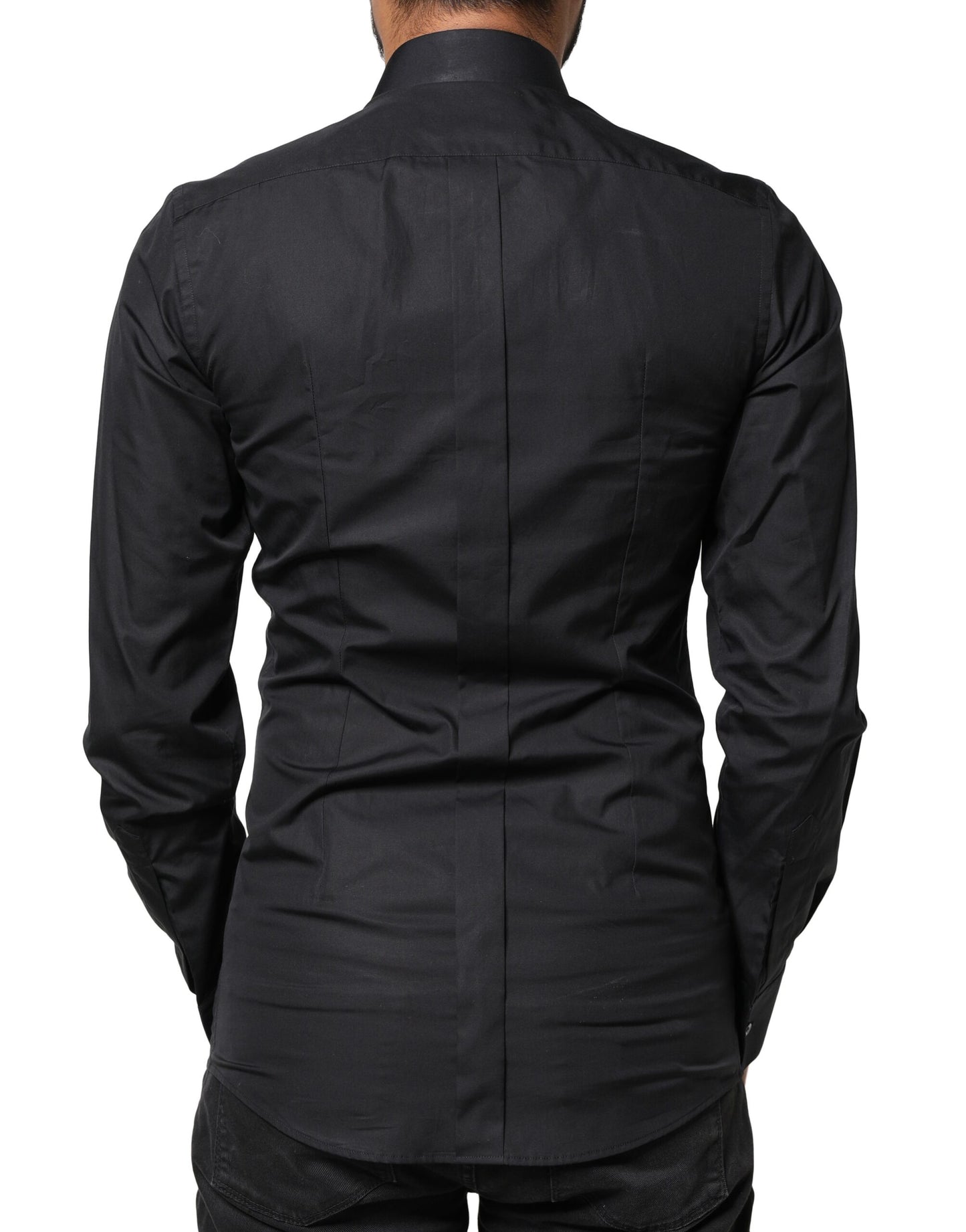 Dolce & Gabbana Black Love Embroidery GOLD Formal Dress Shirt Dolce & Gabbana