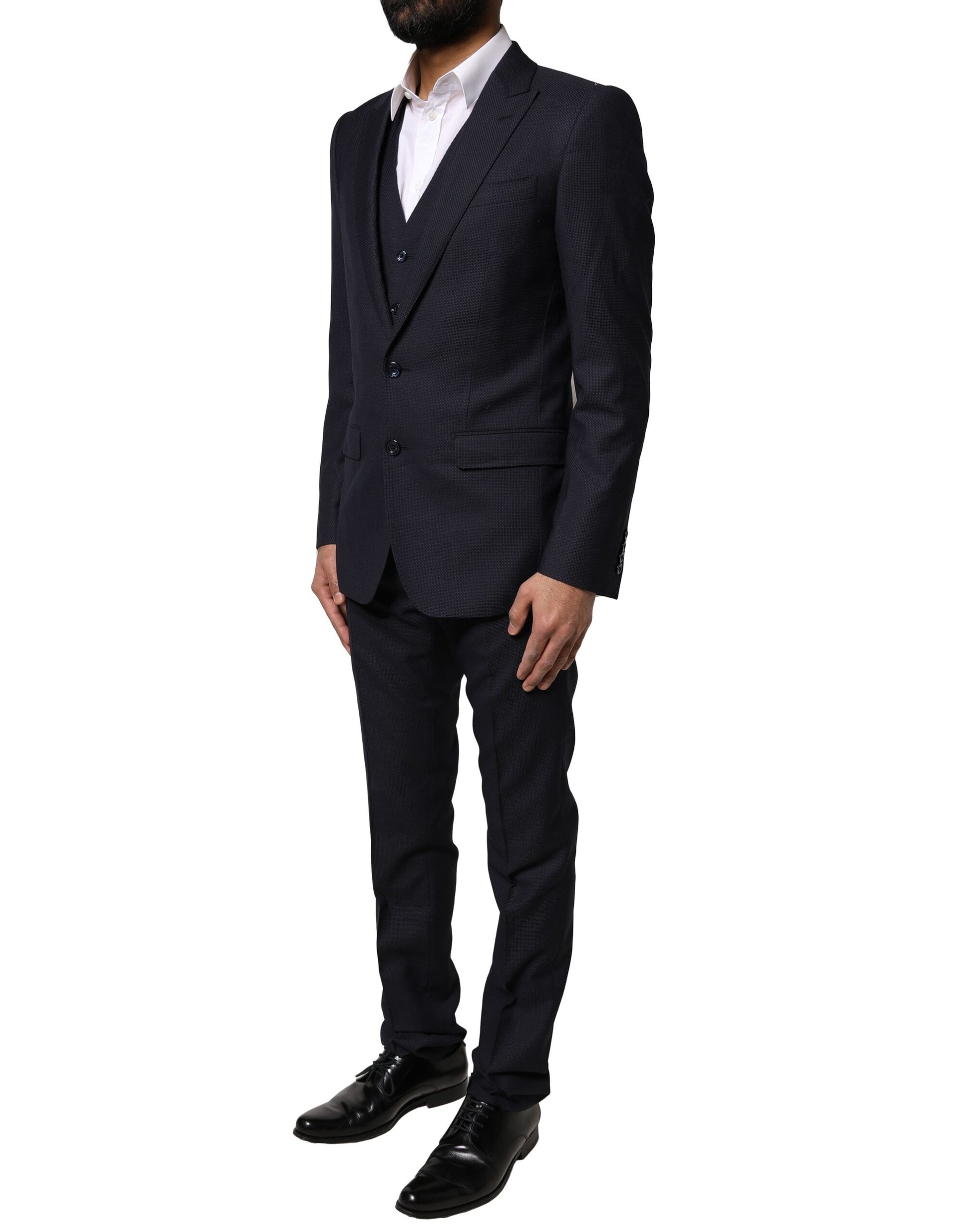 Dolce & Gabbana Black Fantasy MARTINI 3 Piece Formal Suit Dolce & Gabbana