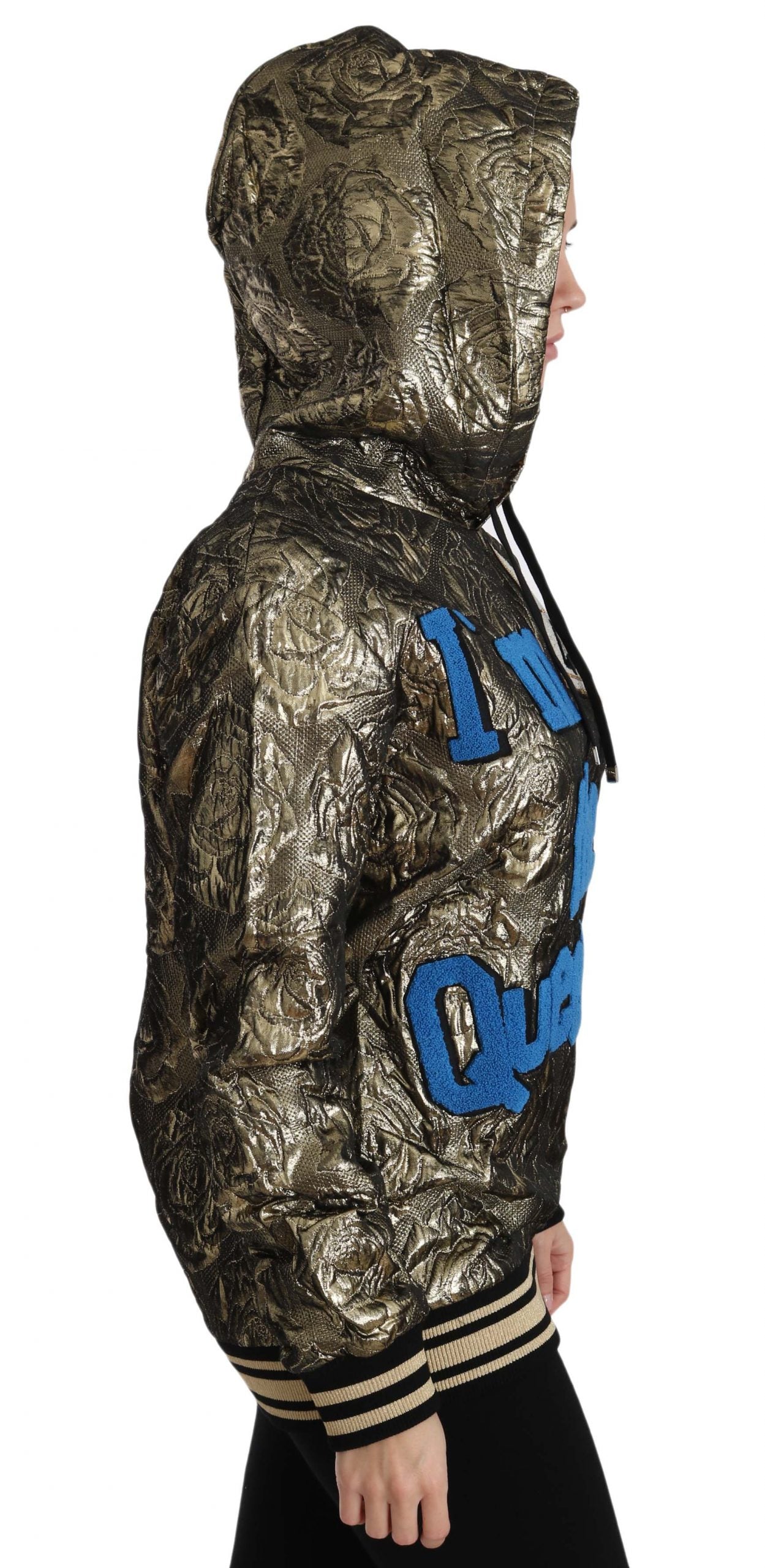 Dolce & Gabbana Im The Queen Jaquard Gold Sweatshirt Hoodie Dolce & Gabbana