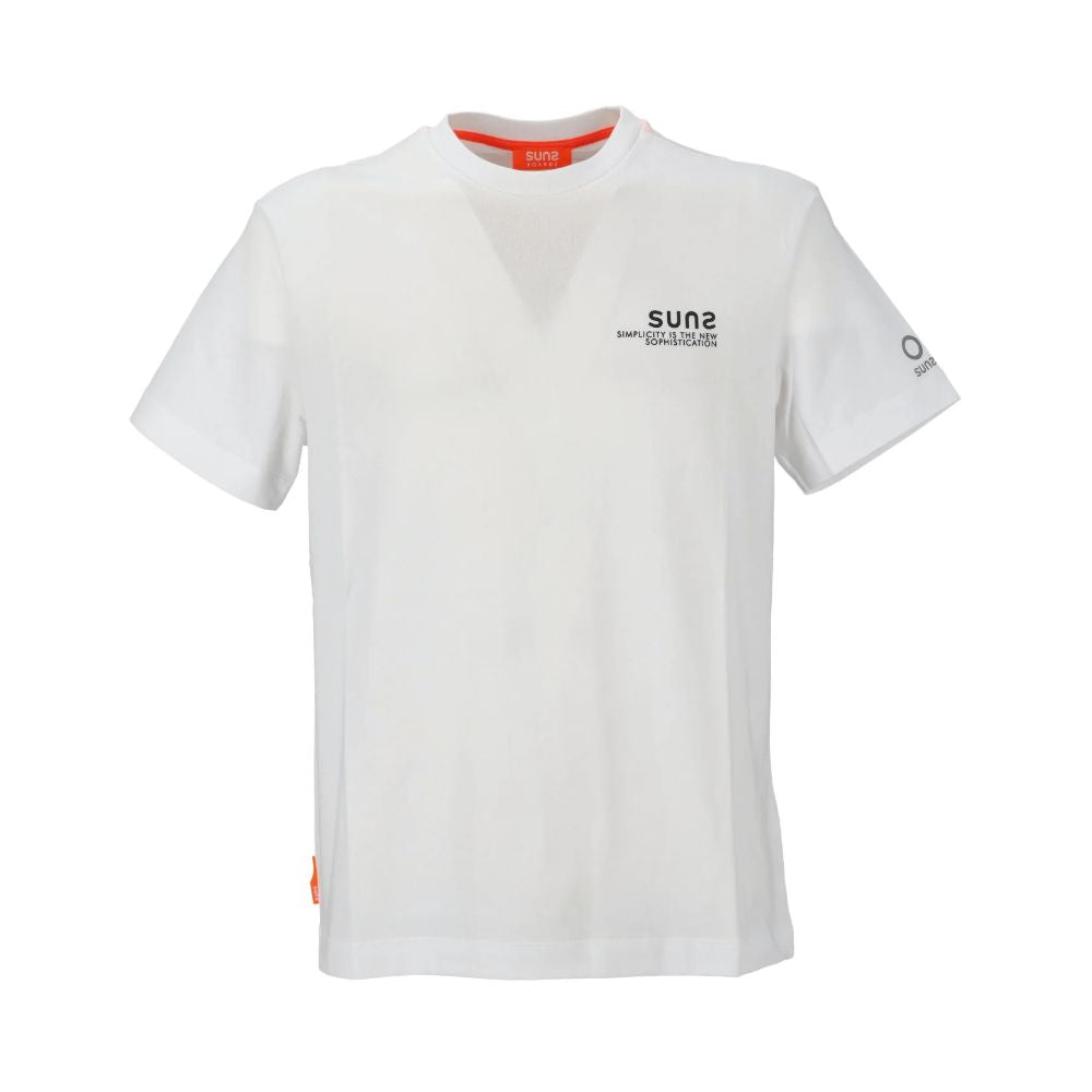 Suns White Cotton T-Shirt Suns