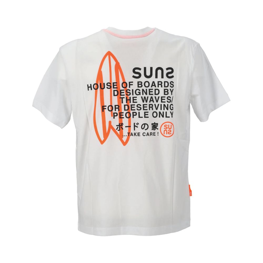Suns White Cotton T-Shirt Suns