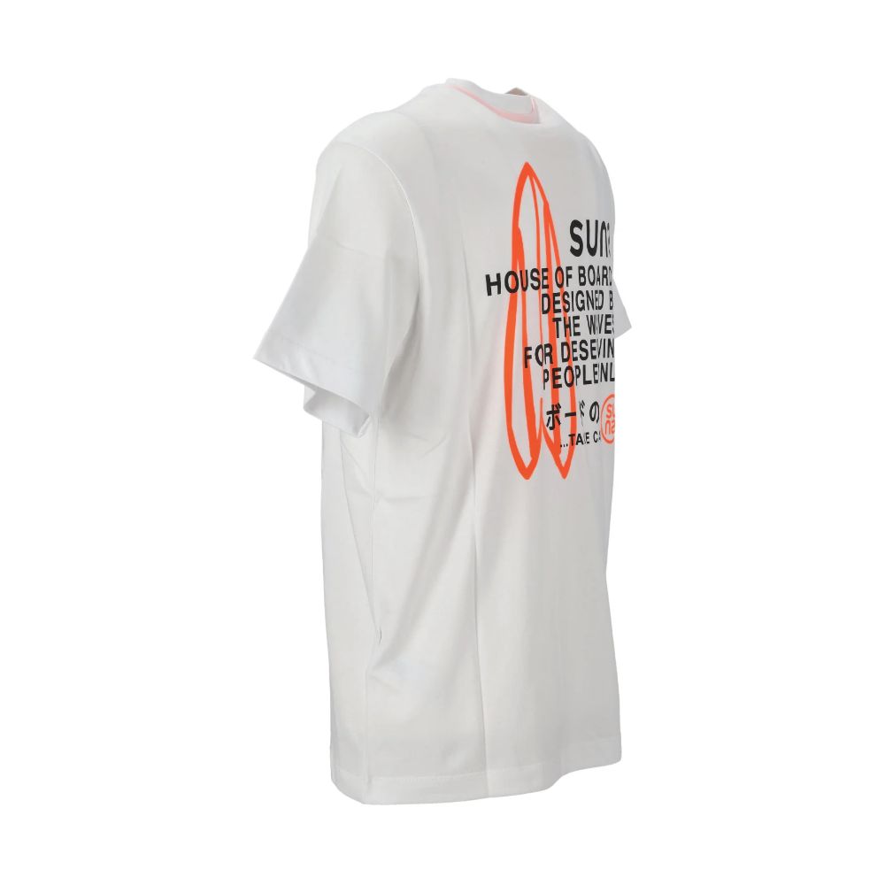 Suns White Cotton T-Shirt Suns