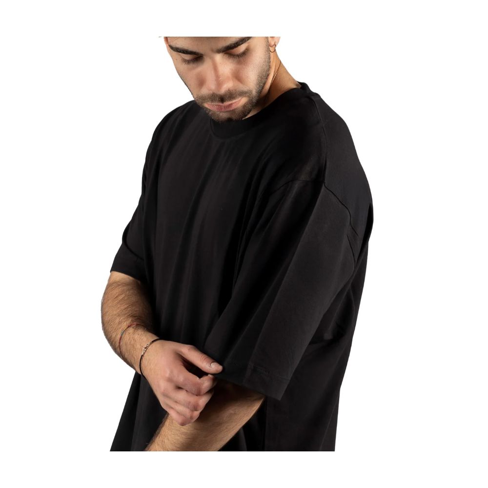 Alpha Studio Black Cotton T-Shirt Alpha Studio