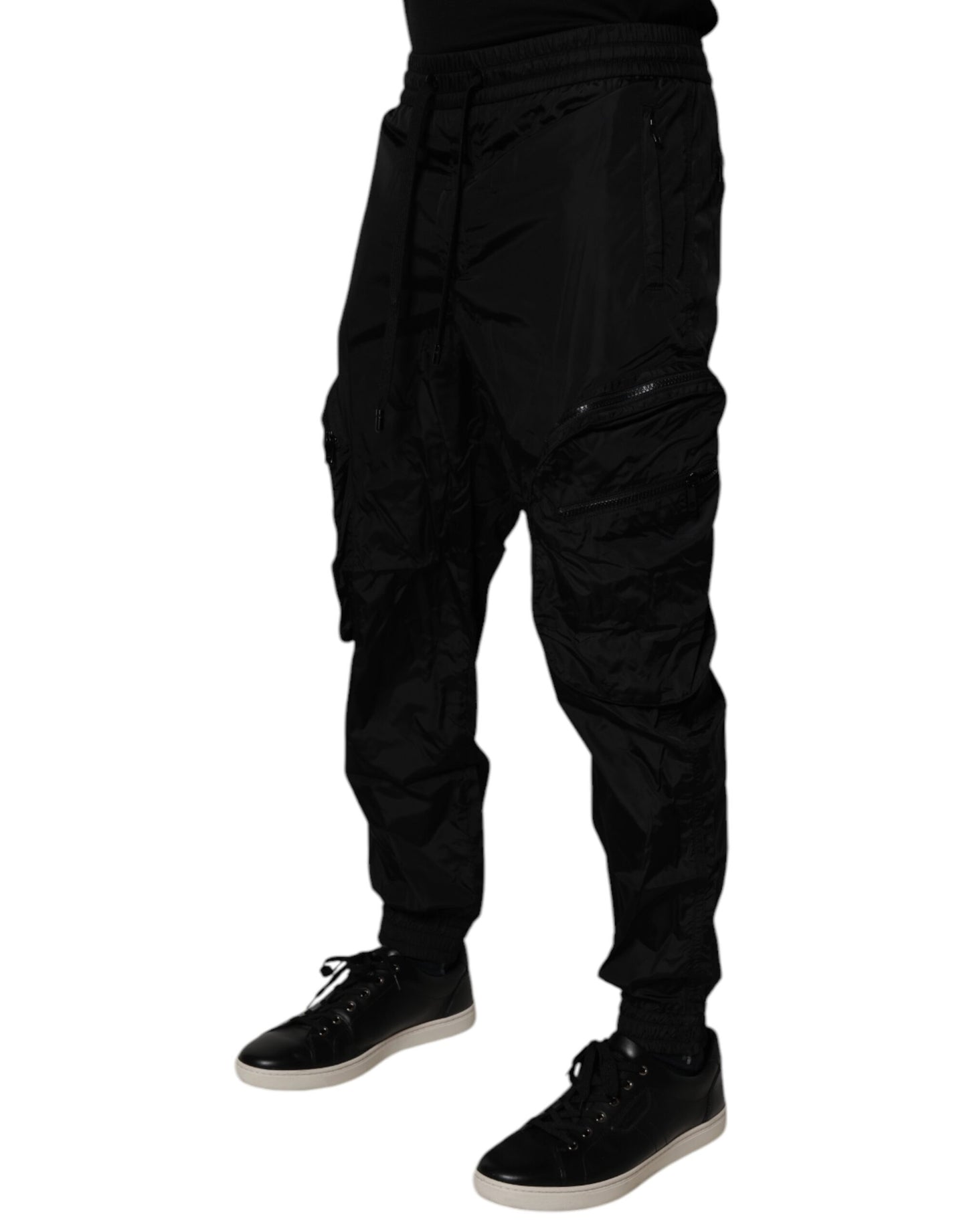 Dolce & Gabbana Black Nylon Cargo Jogger Men Sweatpants Pants Dolce & Gabbana
